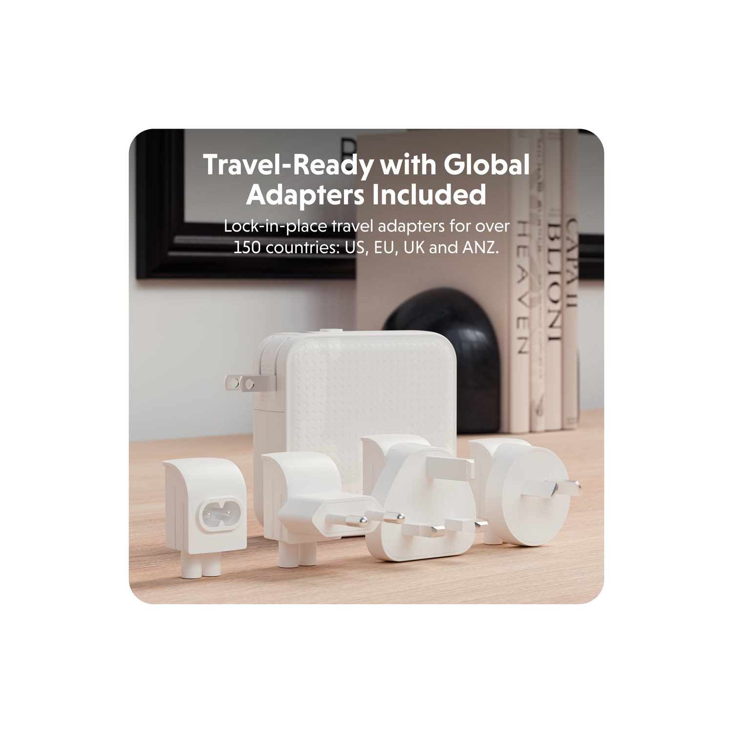 Targus HyperJuice® 100W USB-C GaN Travel Charger - White