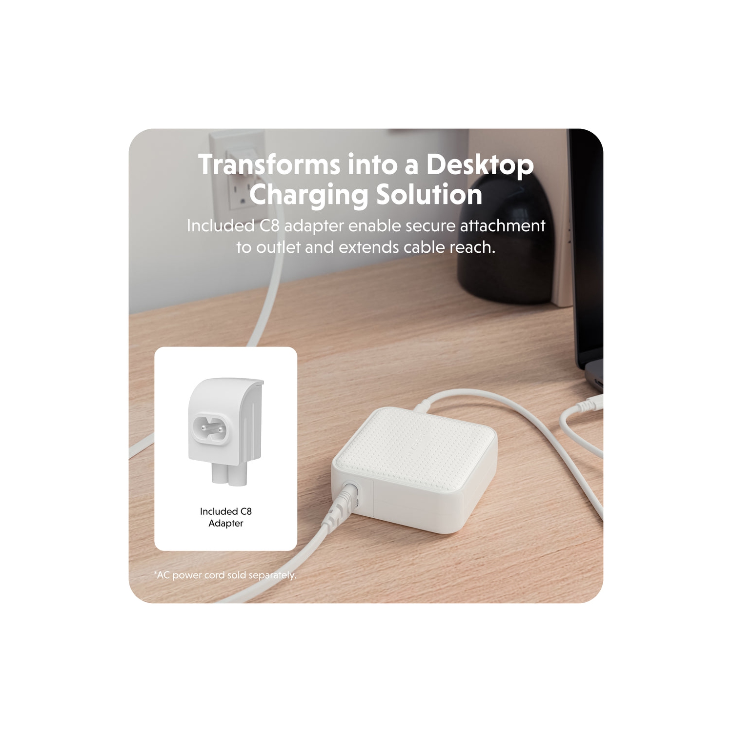 Targus HyperJuice® 100W USB-C GaN Travel Charger - White