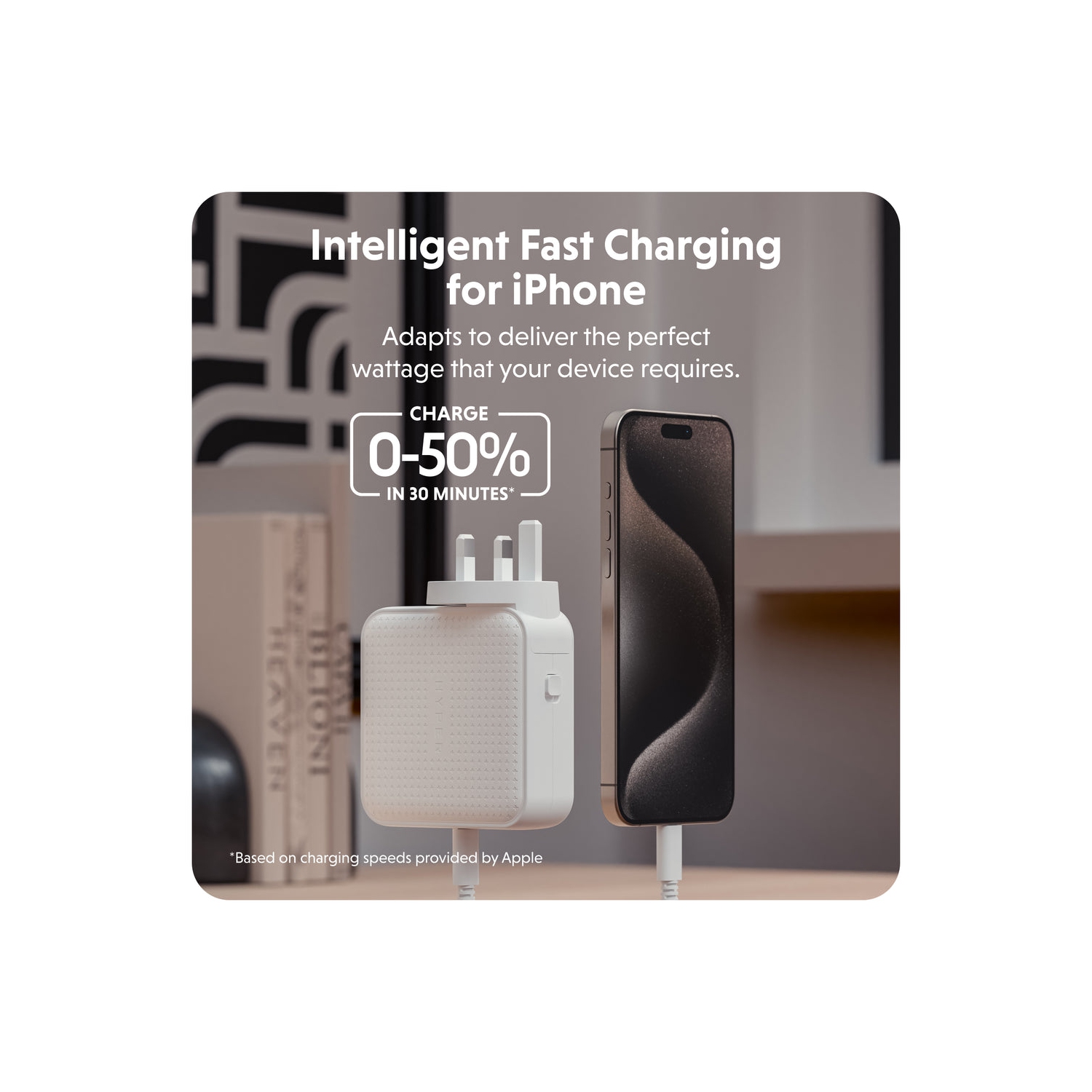 Targus HyperJuice® 100W USB-C GaN Travel Charger - White