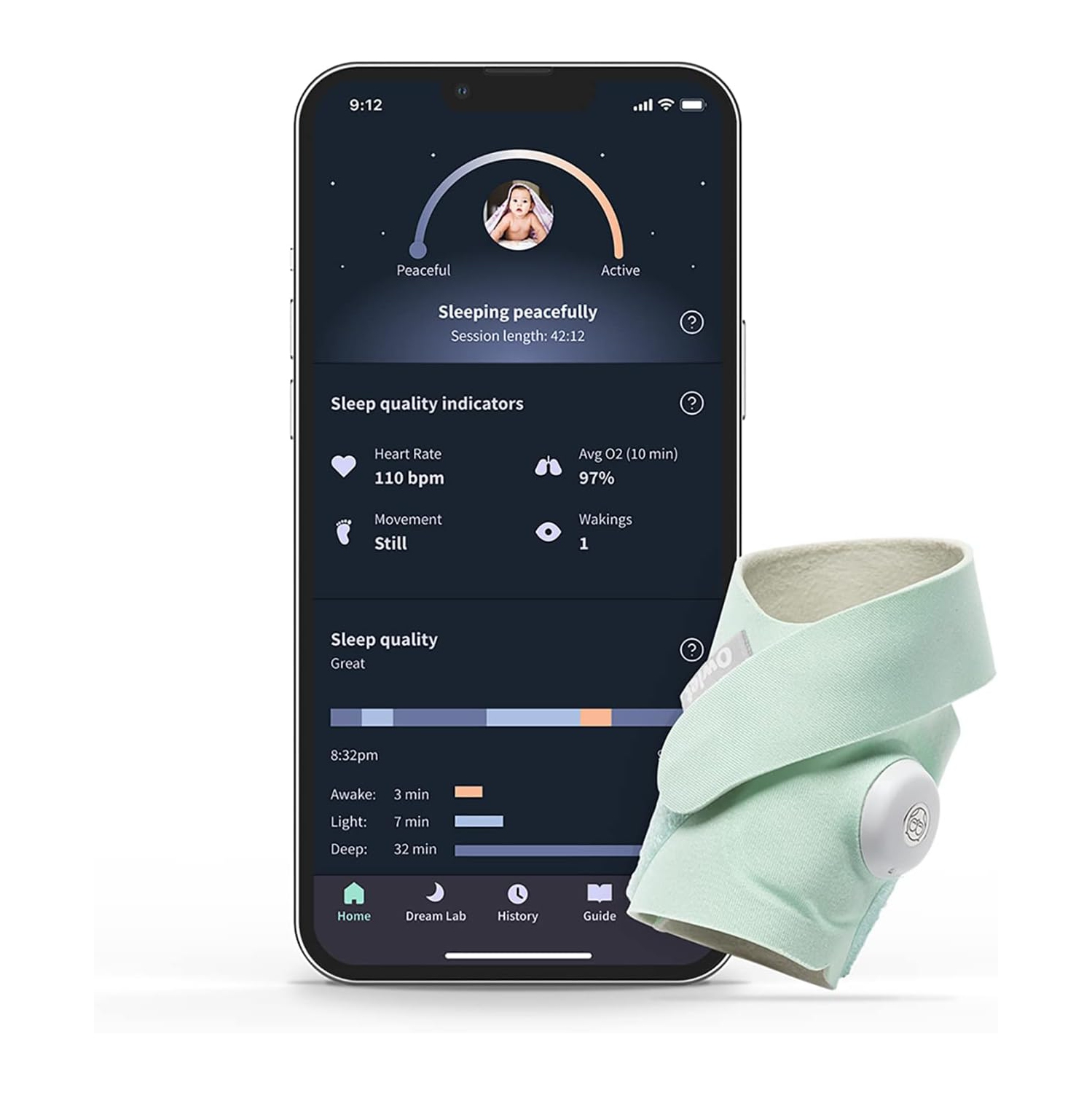 Owlet Dream Sock - Mint