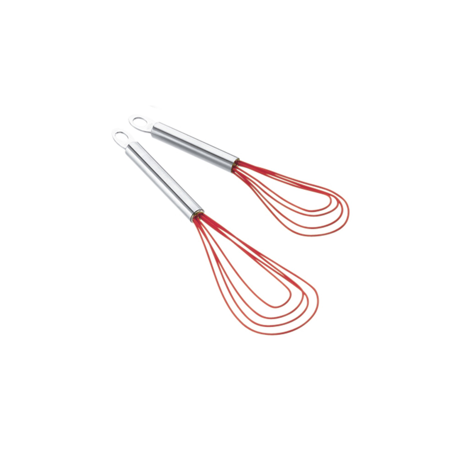 Fouet plat CUISIPRO 10&nbsp;po/25,4&nbsp;cm silicone rouge