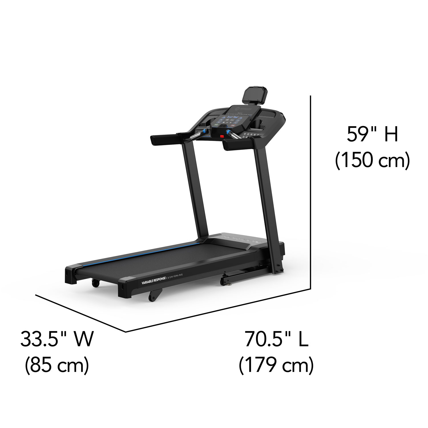 Tapis roulant repliable T101 Connect d'Horizon Fitness - Abonnement gratuit de 2 mois à JRNY*