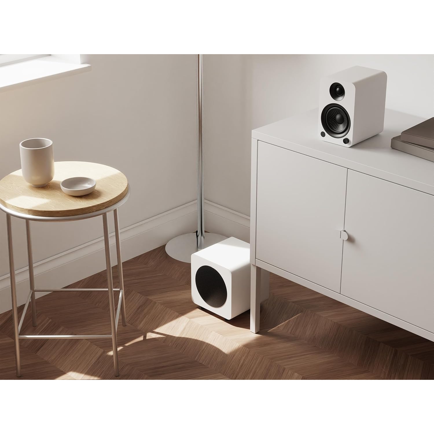 Haut-parleur d'extrêmes graves amplifié scellé SUB6 de Kanto | Puissance de crête 200&nbsp;W | Haut-parleur de graves de 6&nbsp;po | Basses rapides