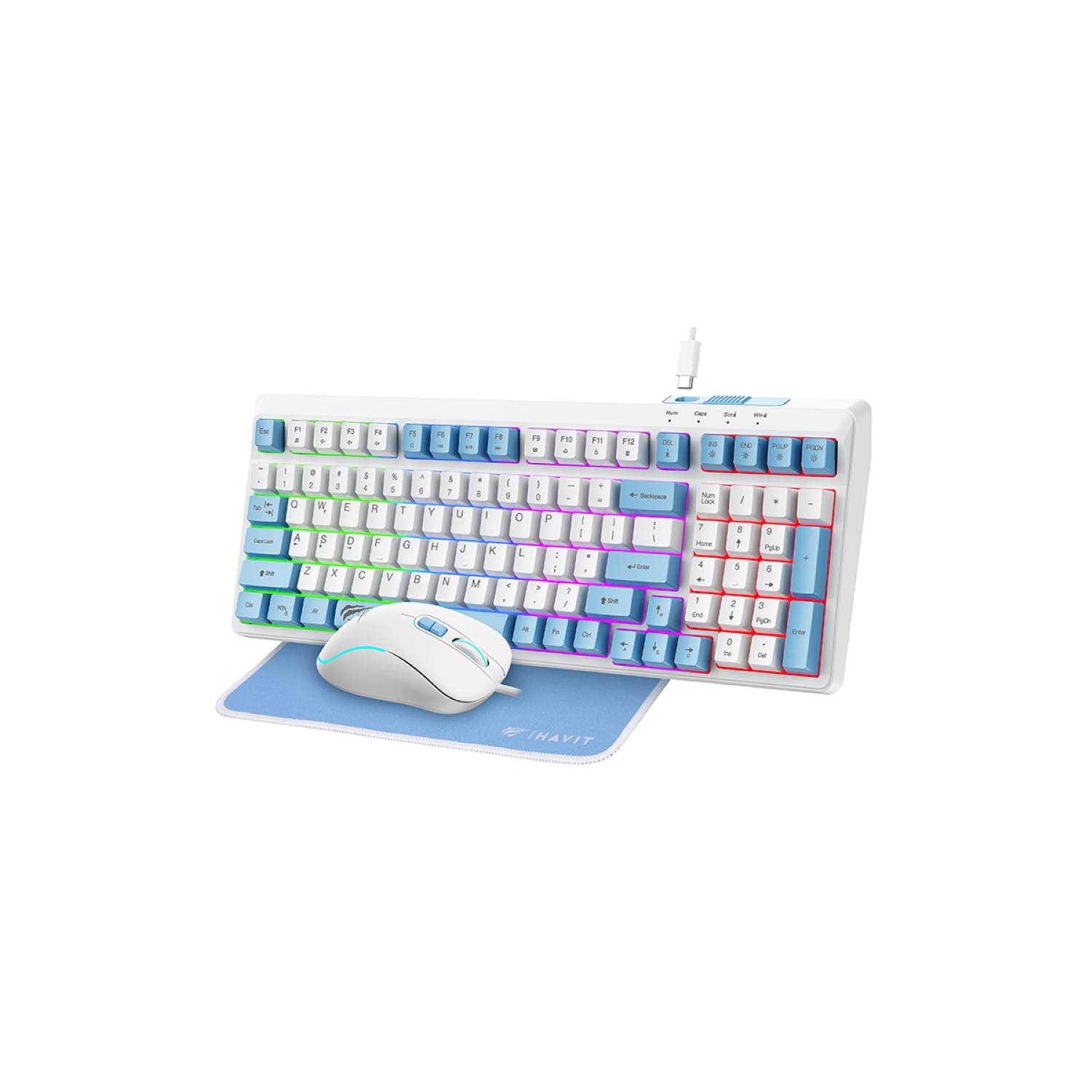 Havit KB897CM 3-in-1 Wired Gaming Keyboard + Mouse + Mouse Pad Combo Set