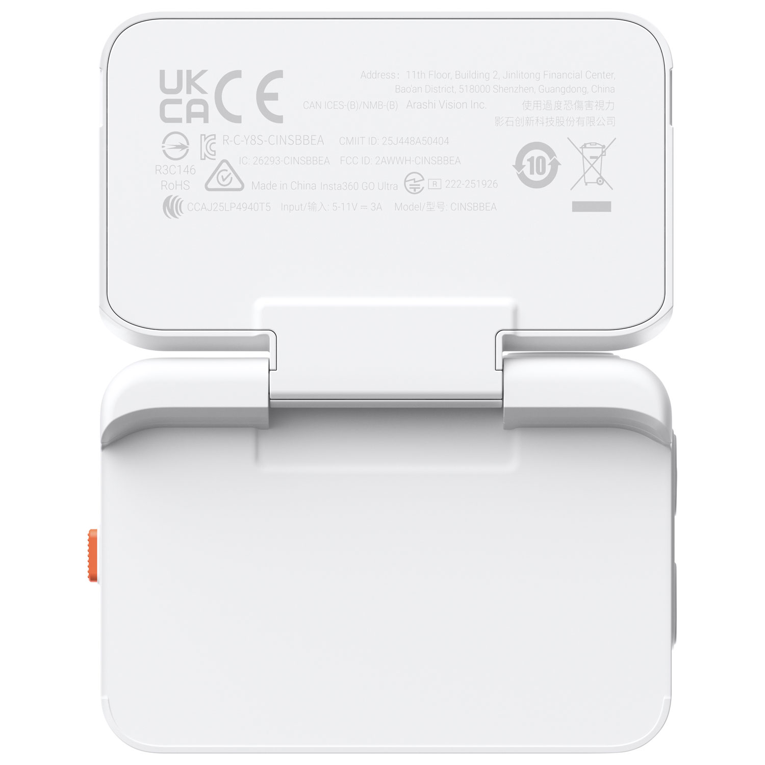 Ensemble de création pour caméra de sport étanche 4K 360° Go Ultra d'Insta360 - Blanc