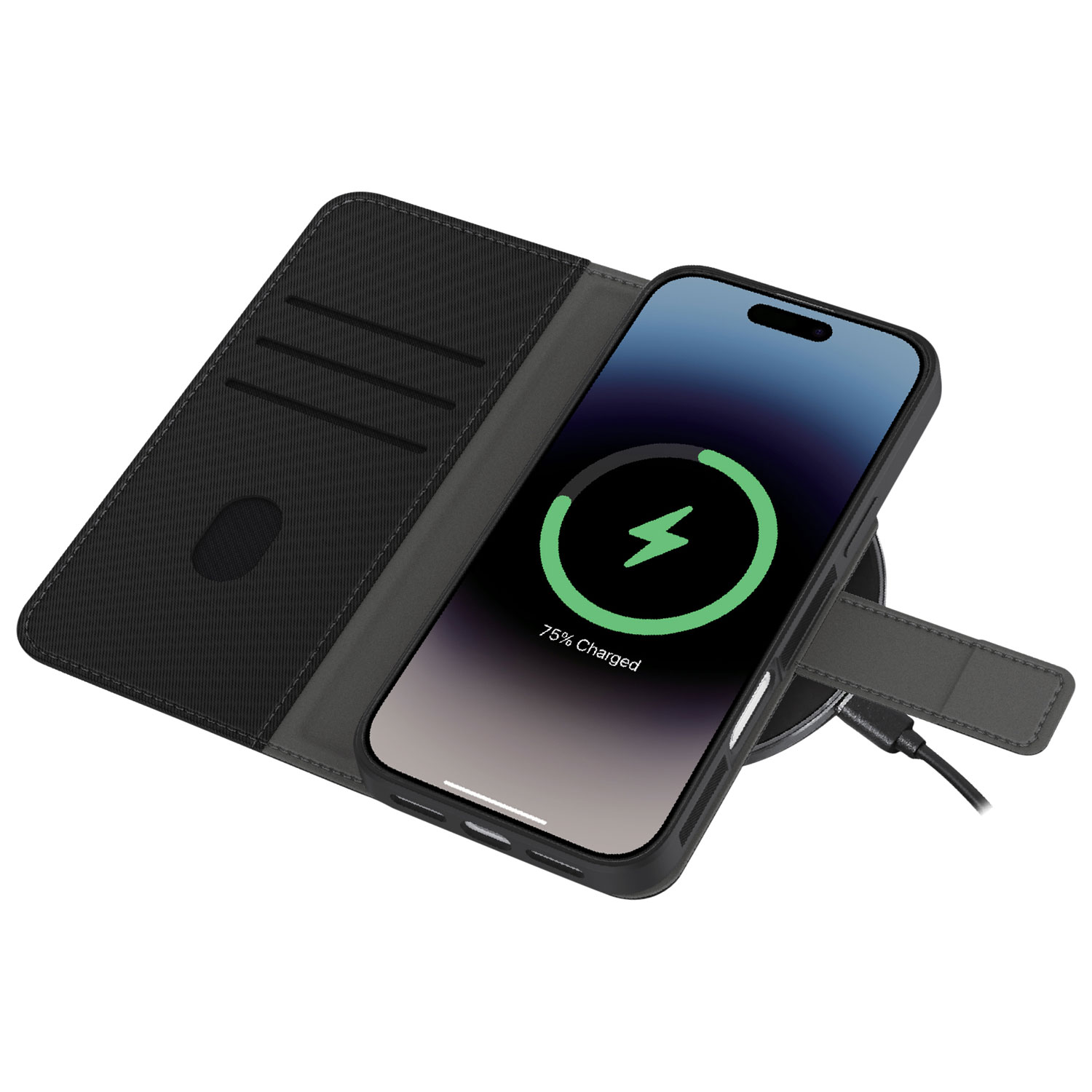 LBT 2-in-1 Switch Wallet Case with MagSafe for iPhone 17 Pro - Black