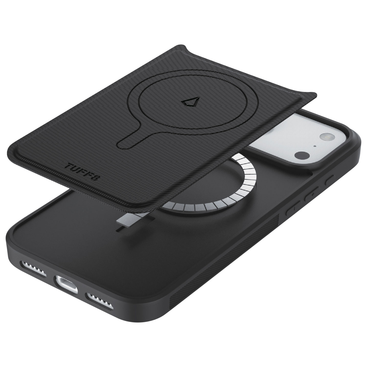 Étui-portefeuille 2-en-1 Switch de LBT avec MagSafe pour iPhone 17 Pro Max - Noir