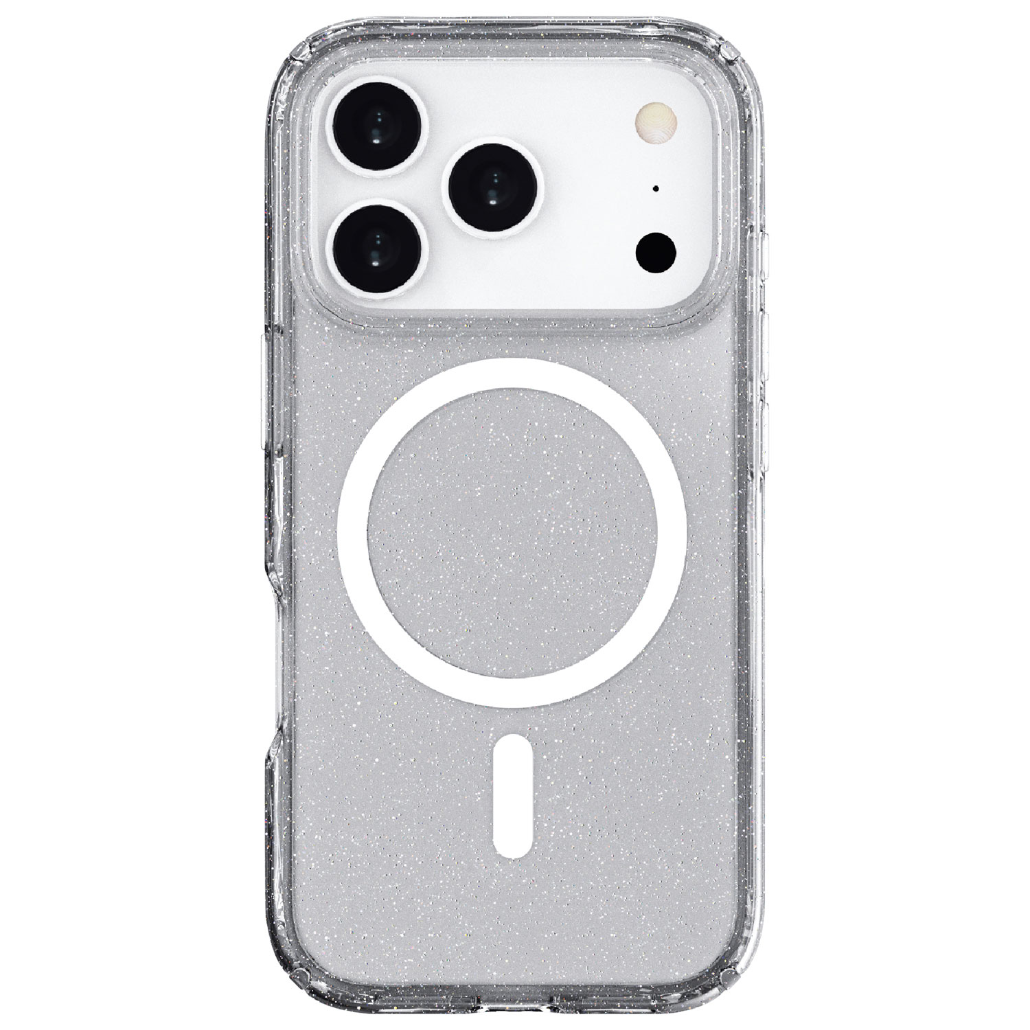 TUFF8 Glitz Fitted Hard Shell Case with MagSafe for iPhone 17 Pro - Glitter/Clear