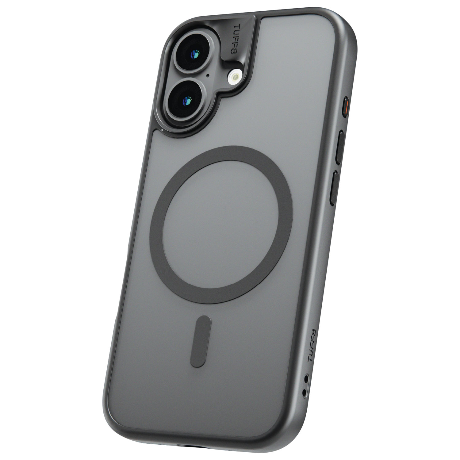 Étui souple ajusté GlideGuard de TUFF8 avec MagSafe pour iPhone 17 - Noir fumé