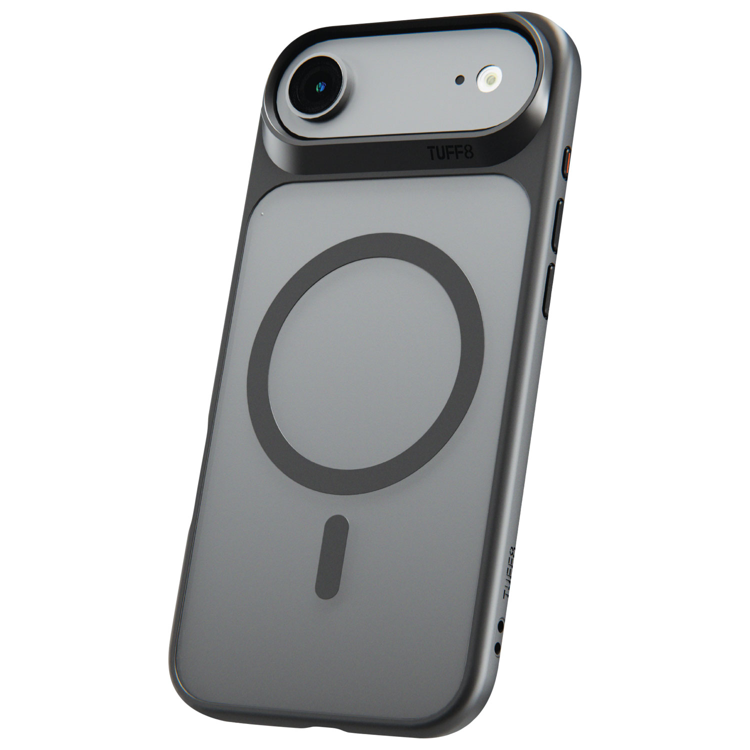 TUFF8 GlideGuard Fitted Soft Shell Case with MagSafe for iPhone Air - Smoke Black