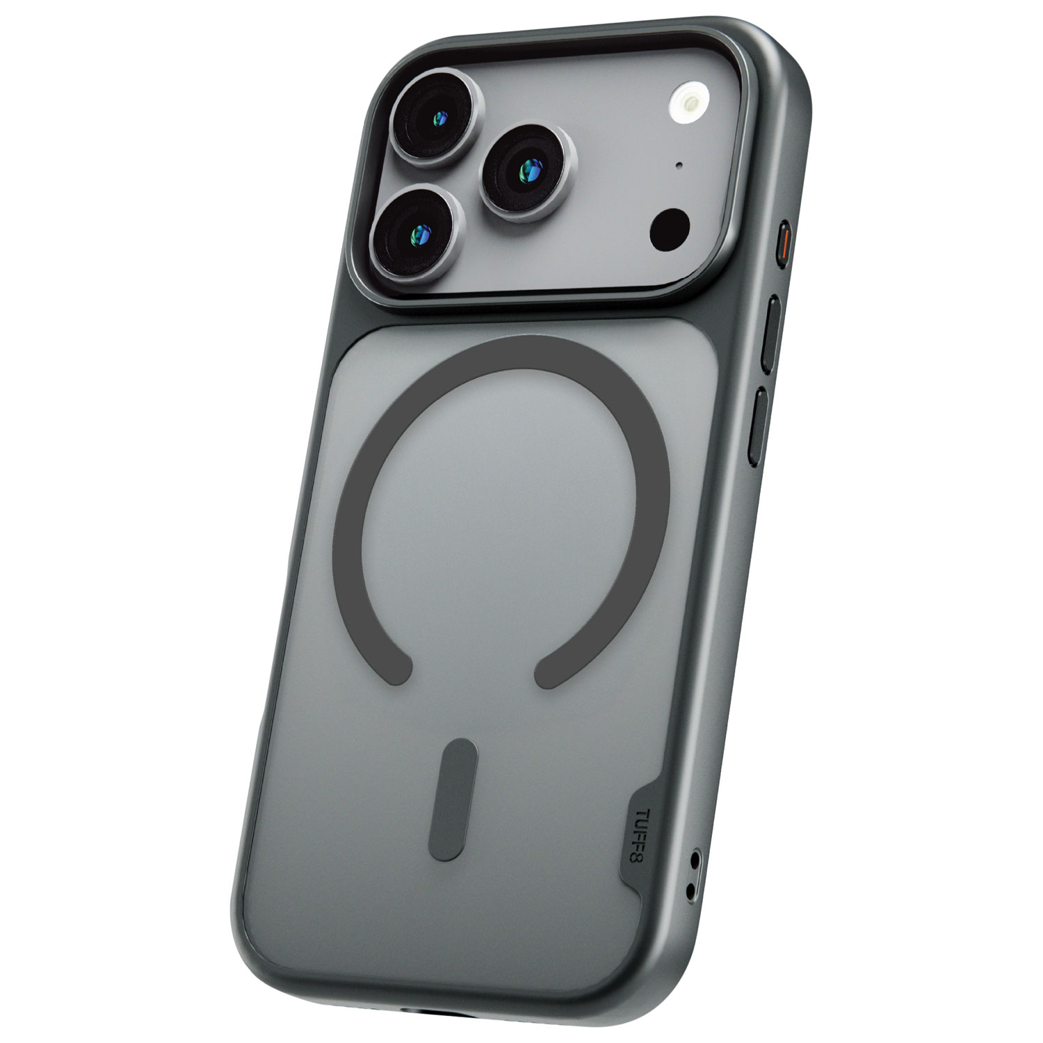 Étui souple ajusté GlideGuard de TUFF8 avec MagSafe pour iPhone 17 Pro - Noir fumé