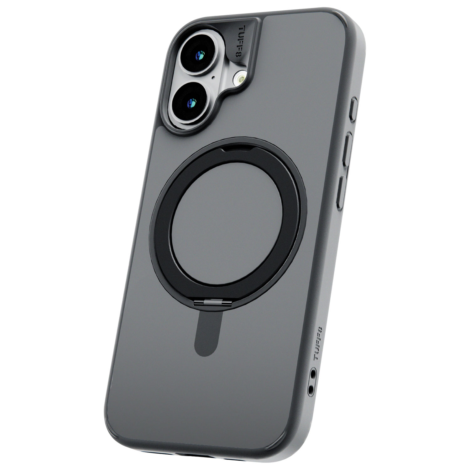 TUFF8 Glide 360 Fitted Hard Shell Case with MagSafe for iPhone 17 - Smoke Black