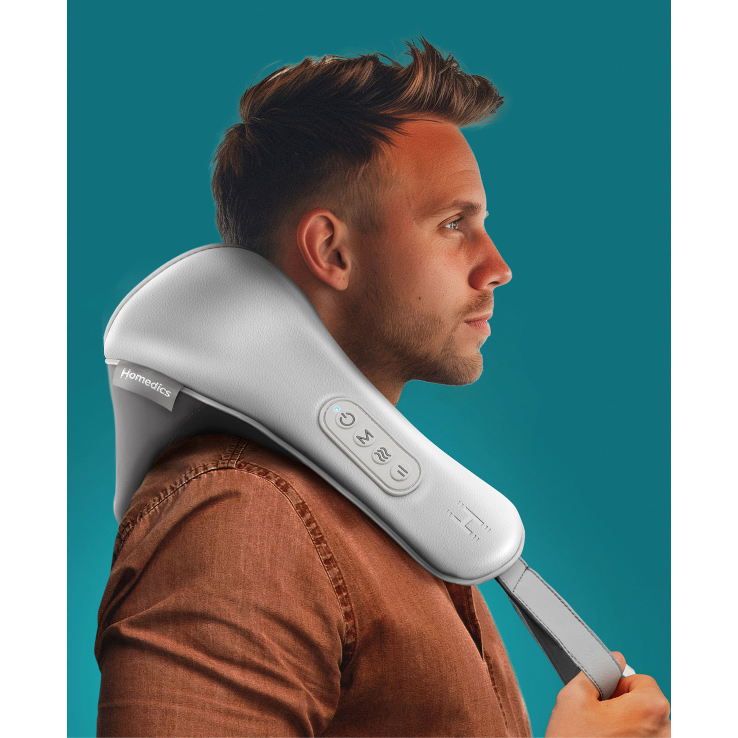 Appareil de massage shiatsu sans fil pour le cou et les épaules avec chaleur de HoMedics - Gris