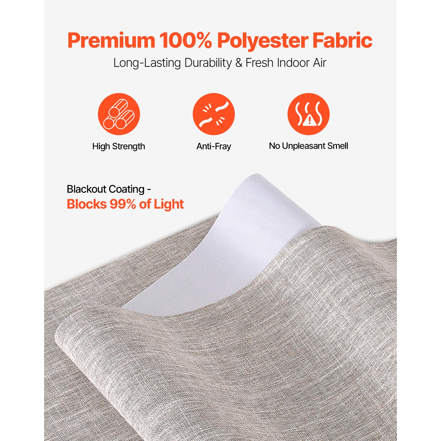 VEVOR 45.8 in to 86 in W Panel Track Blinds, Trimmable Panel Curtains Up to 96 in H, Vertical Blackout Panel Blinds for Sliding Doors, Patio Doors,