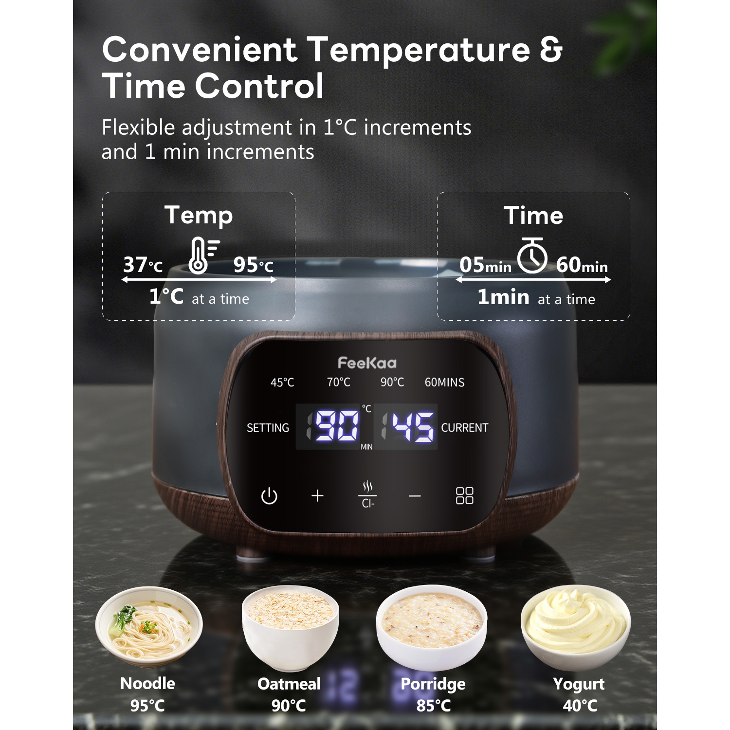 Feekaa Electric Kettle,1.3L Glass Teapot with Removable Infuser,Tea Kettle with Time & Temperature Control,Bouilloire électrique,Tea Maker,Health Pot