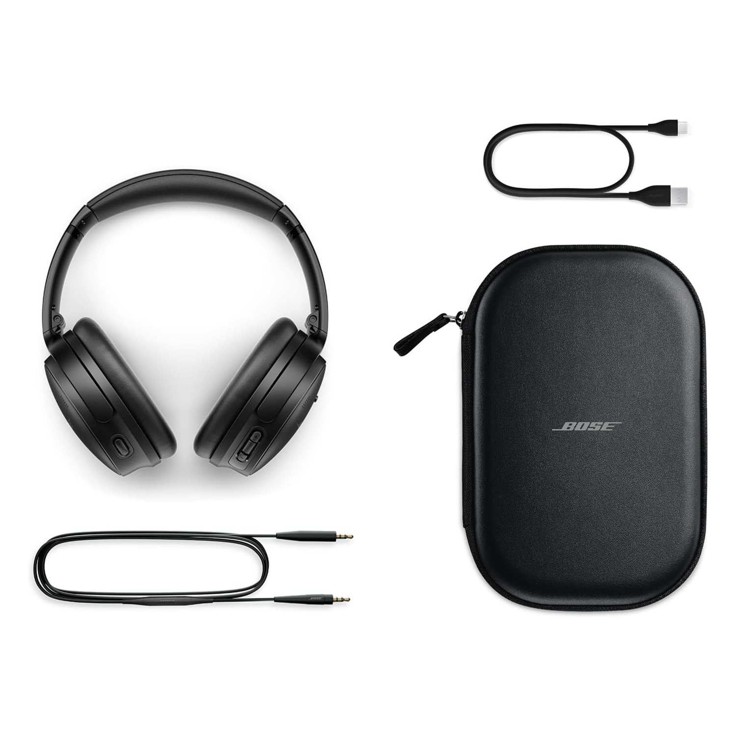 Casque d'écoute sans fil suppression bruit QuietComfort Bose, casque Bluetooth, autonomie jusqu'à 24 heures, noir - BO