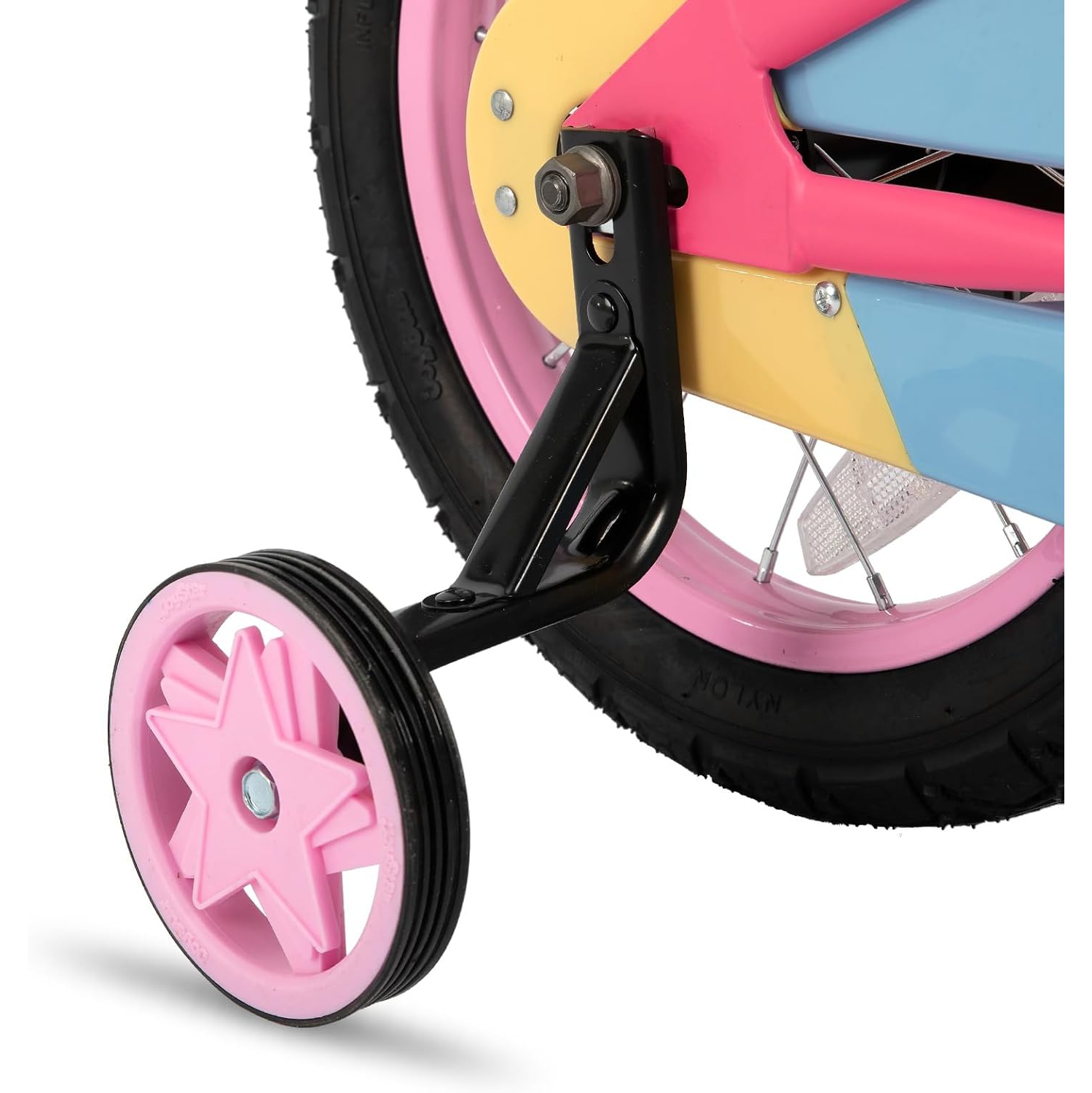 Vélo JOYSTAR pour enfants de 14 po pour filles de 2-7 ans, vélo pour jeune fille avec roues d'entraînement, vélos arc-en-ciel, vélo pour