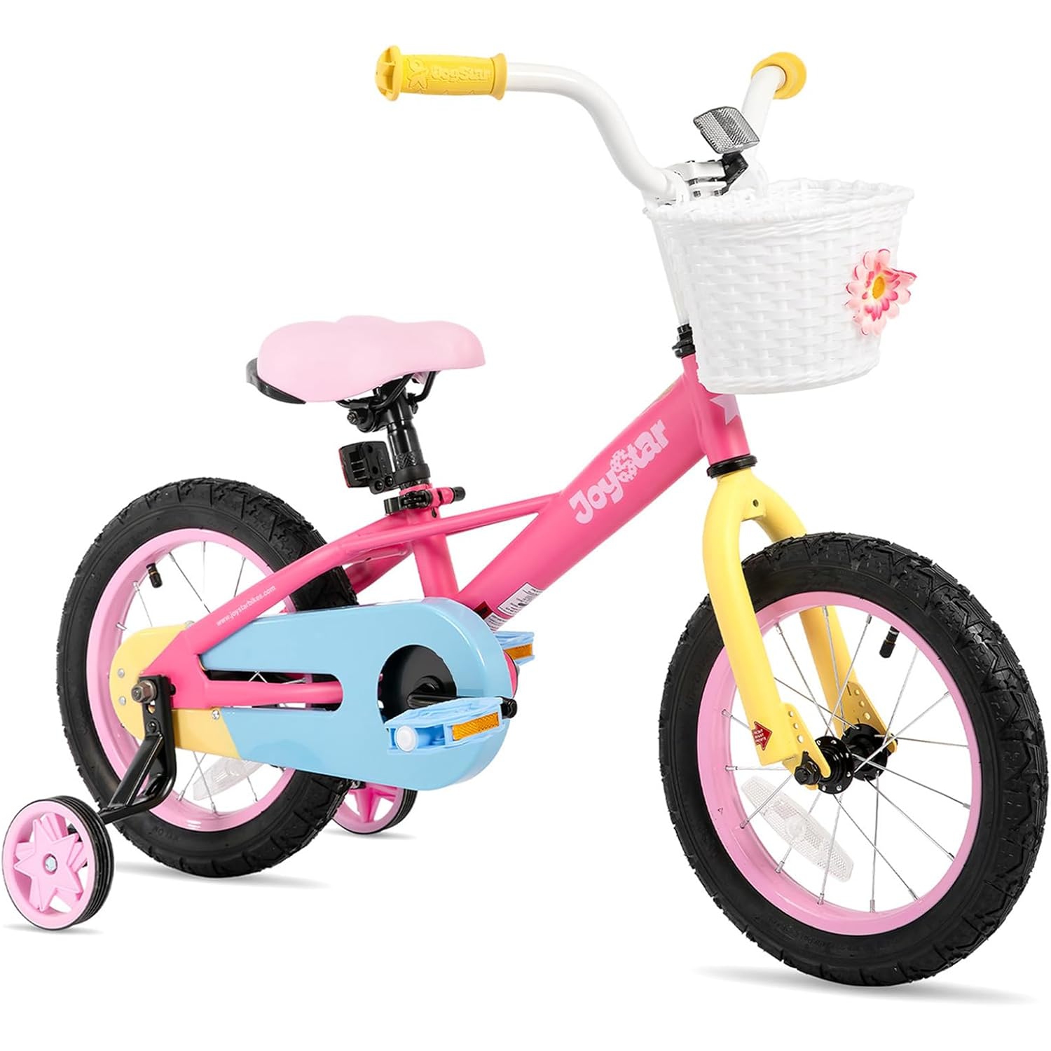 Vélo JOYSTAR pour enfants de 16&nbsp;po pour filles de 2-7 ans, vélo pour jeune fille avec roues d'entraînement, vélos arc-en-ciel, vélo pour