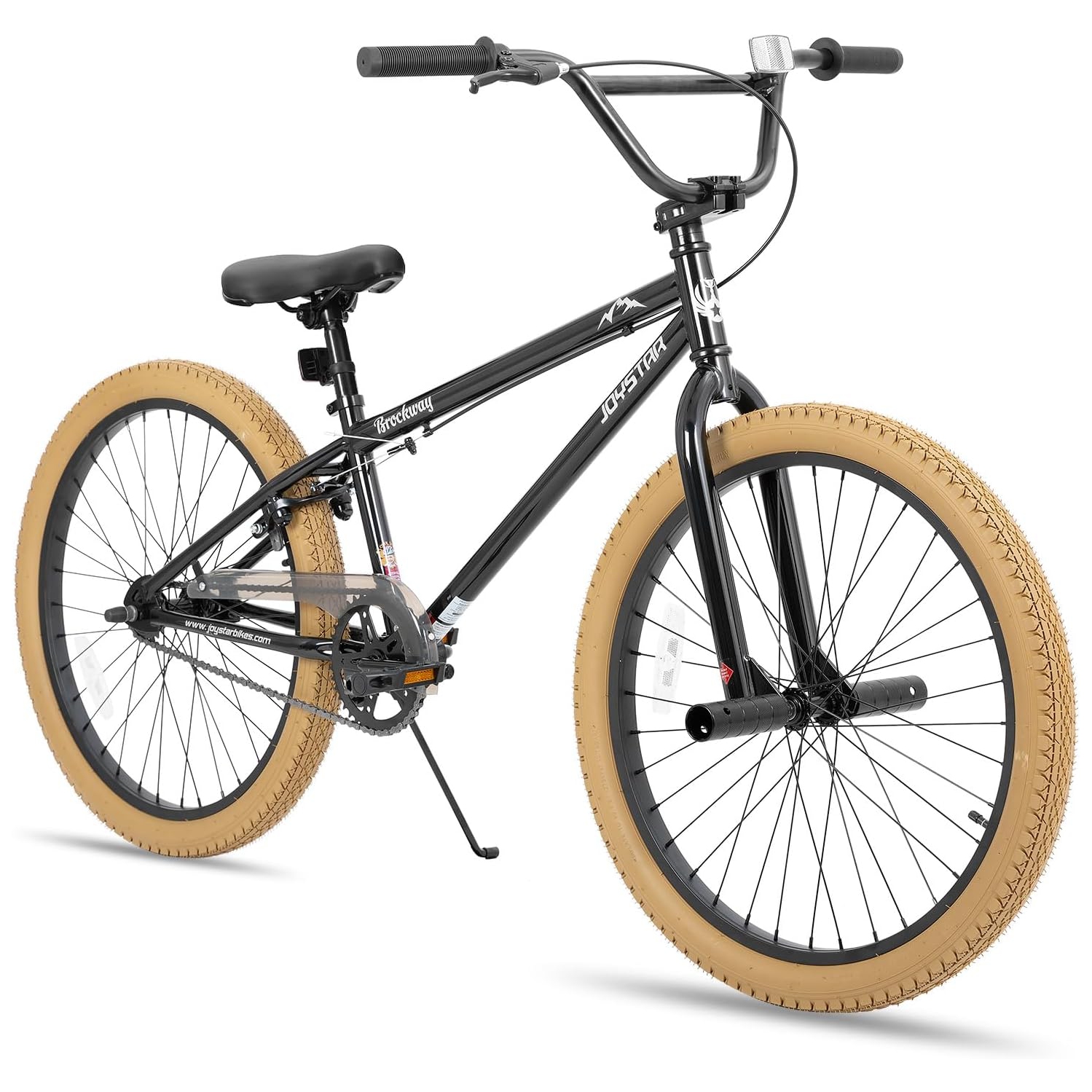 Vélos BMX pour enfants Freestyle de JOYSTAR Brockway 24&nbsp;po pour garçons de 6-14 ans filles et cyclistes pour débutants 2 chevilles brunes