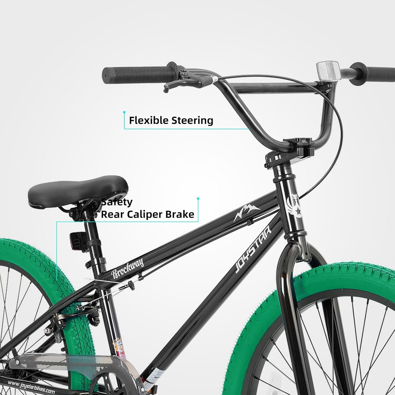 Vélos BMX pour enfants Freestyle de JOYSTAR Brockway, 24 po, pour enfants, garçons de 6-14 ans, filles et cyclistes pour débutants, 2 chevilles
