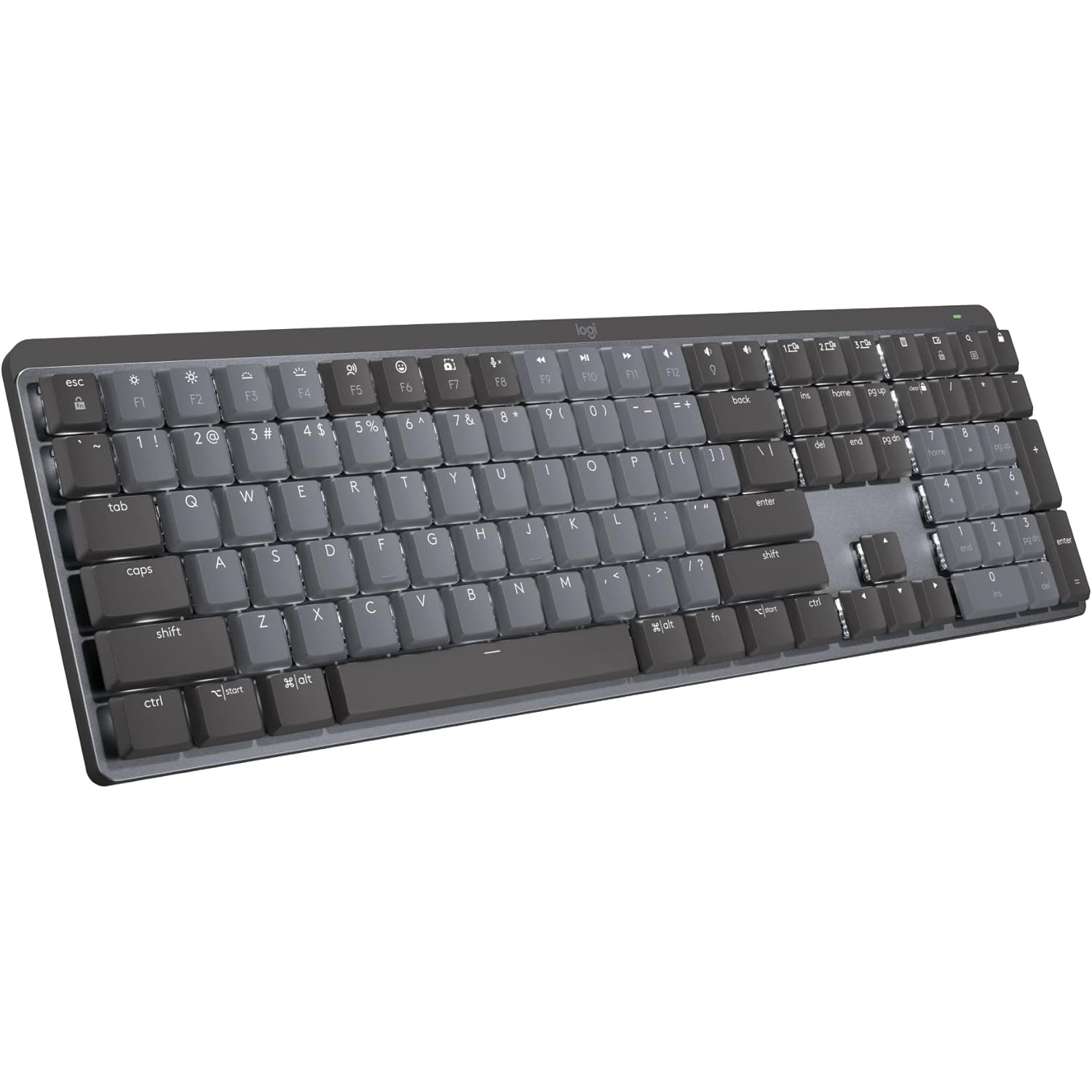 Refurbished - Logitech MX Mechanical Wireless Illuminated Performance Keyboard, Tactile Quiet Switches, Backlit Keys, macOS, Windows, Linux, iOS,