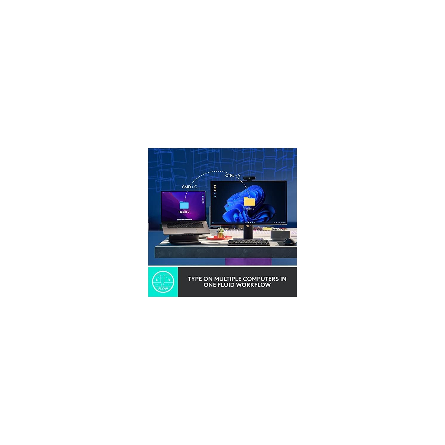 Refurbished - Logitech MX Mechanical Wireless Illuminated Performance Keyboard, Tactile Quiet Switches, Backlit Keys, macOS, Windows, Linux, iOS,