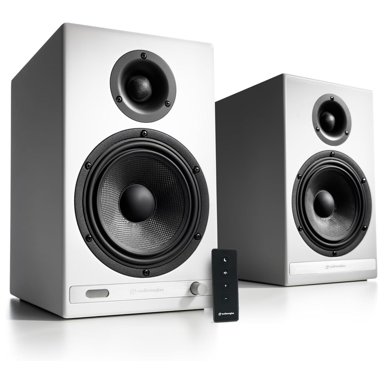 Audioengine HD6 150 Watt Bookshelf Speakers - Home Music System w/Bluetooth aptX-HD - White