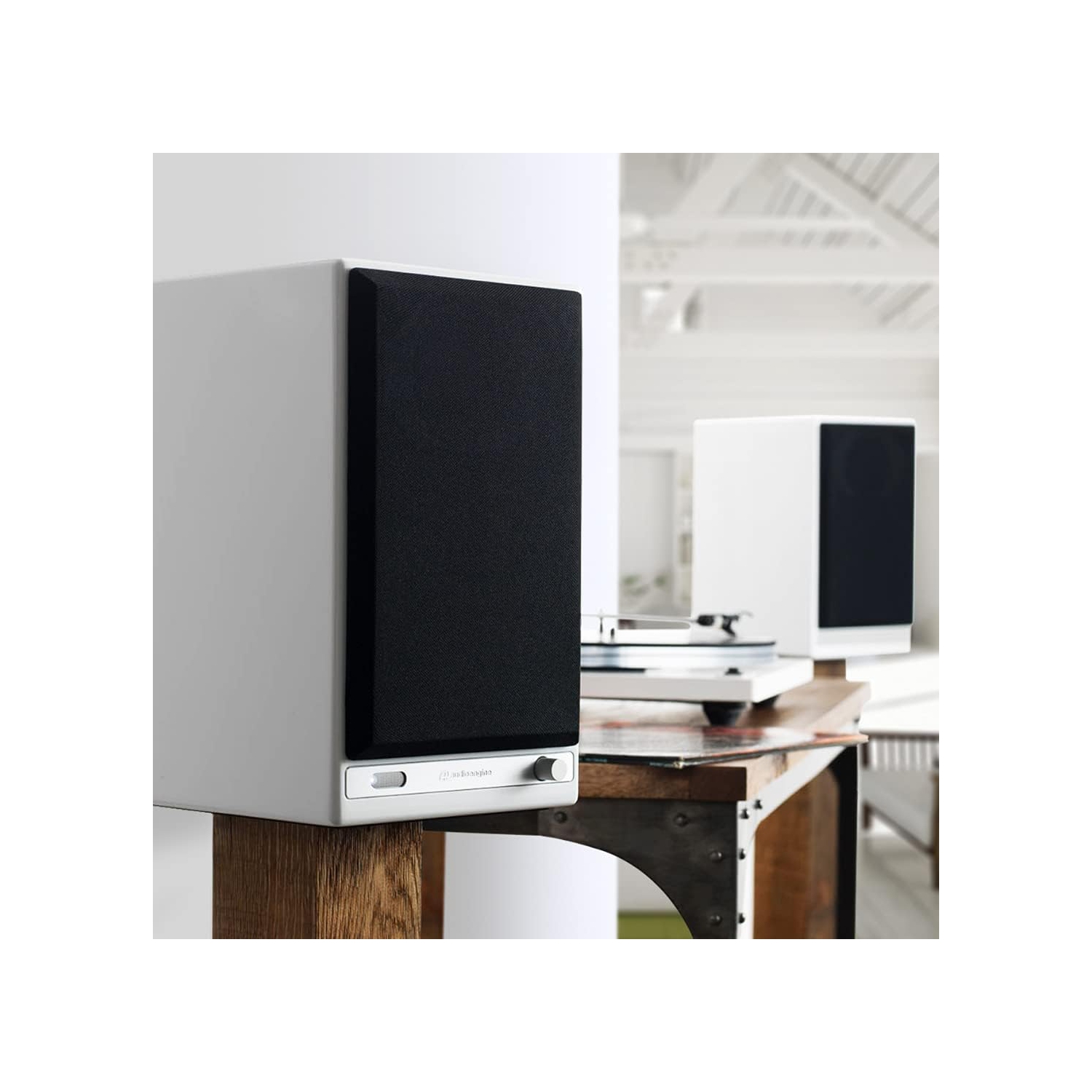 Audioengine HD6 150 Watt Bookshelf Speakers - Home Music System w/Bluetooth aptX-HD - White