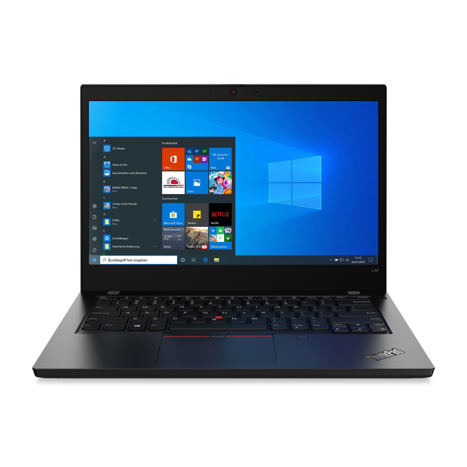 Remis à neuf - Lenovo ThinkPad L14 Gen 2 Intel® Core™ i5-1135G7, 16&nbsp;Go RAM, SSD 1&nbsp;To, 14&nbsp;po (1920 x 1080) tactile Wi-Fi+BT