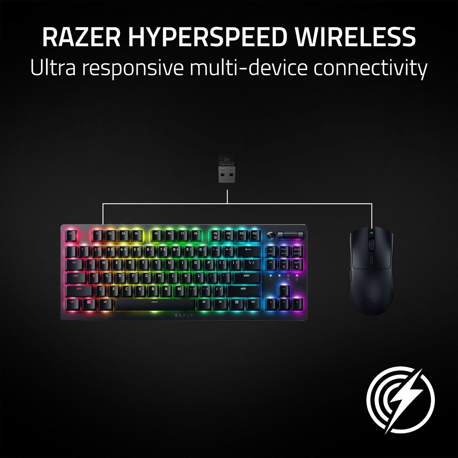 Razer Viper V3 HyperSpeed Wireless Esports Gaming Mouse: 82g Lightweight - 30K DPI Optical Sensor - Gen-2 Mechanical Switches - Classic Black -