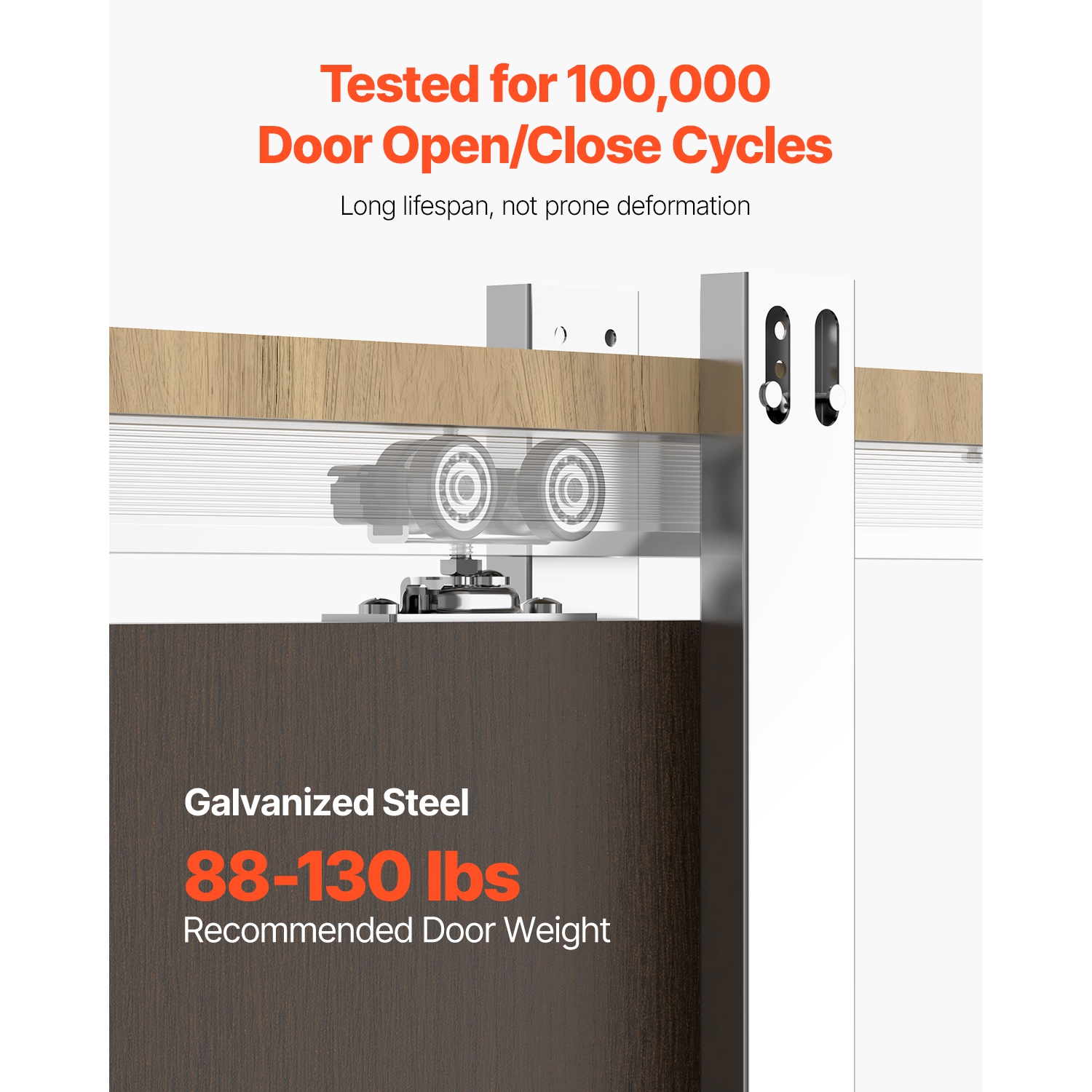 VEVOR Pocket Door Frame Kit, for 24-36 in Wide 84 in High Door, Pocket Door Kit with Two-Way Soft Close Mechanism, Slide Smoothly Quietly, Easy to