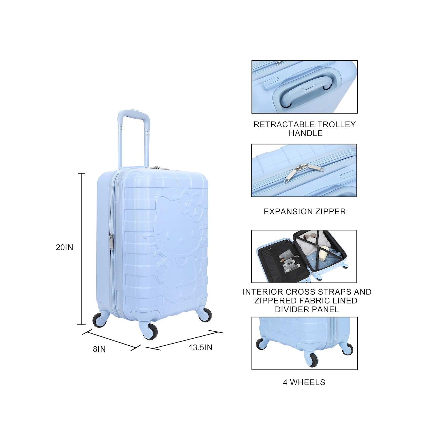 Bagage de cabine rigide de 20&nbsp;po assorti