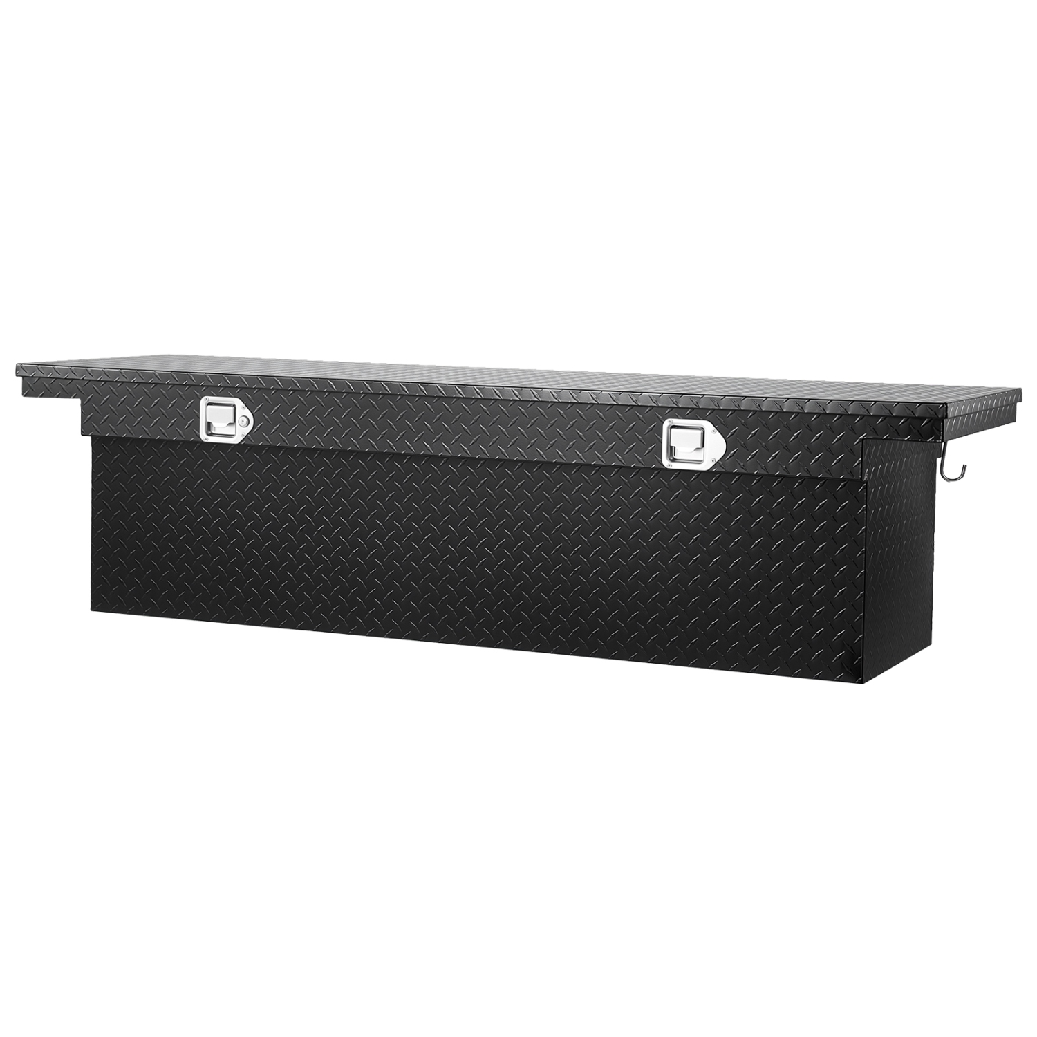 VEVOR 72x20x14 In Crossover Truck Tool Box, Heavy Duty Aluminum Toolbox with Diamond Texture, Pick Up Truck Bed RV Trailer Toolbox, Waterproof