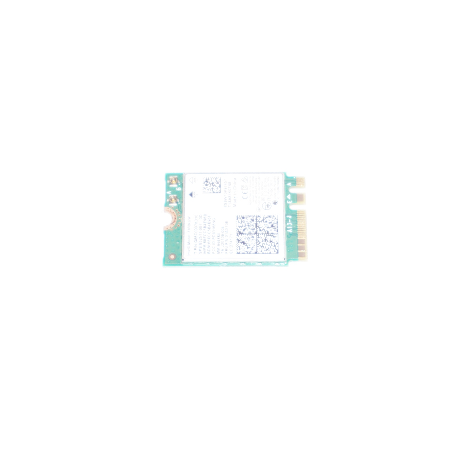 Intel 3168NGW Dual Band Wireless-AC 802.11ac WiFi and Bluetooth 4.2 Module for Laptops