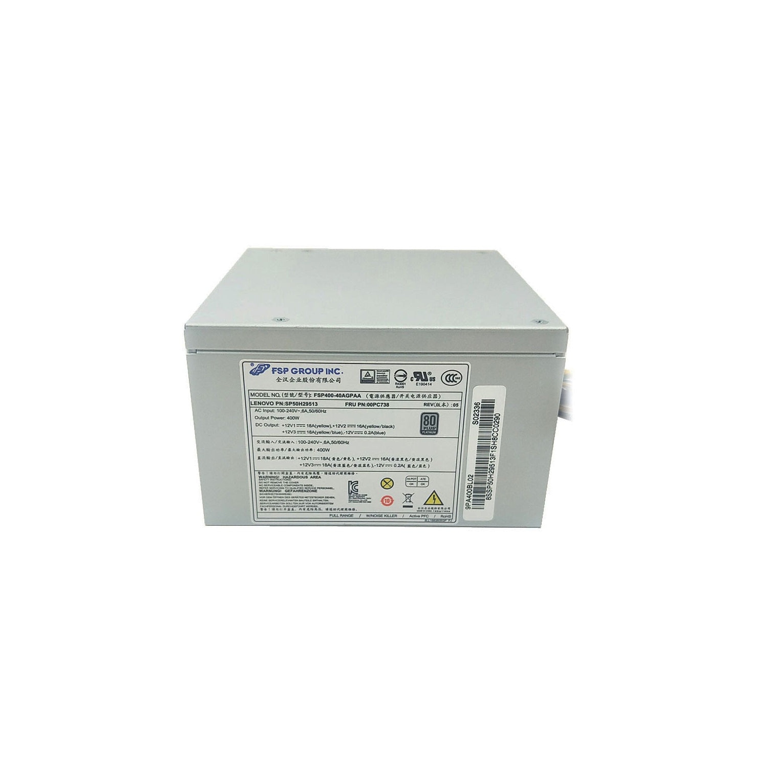 Lenovo – Bloc d'alimentation 400&nbsp;W pour P300, P310, P320, P410 - Connecteur 10 broches FSP400-40Les PAA