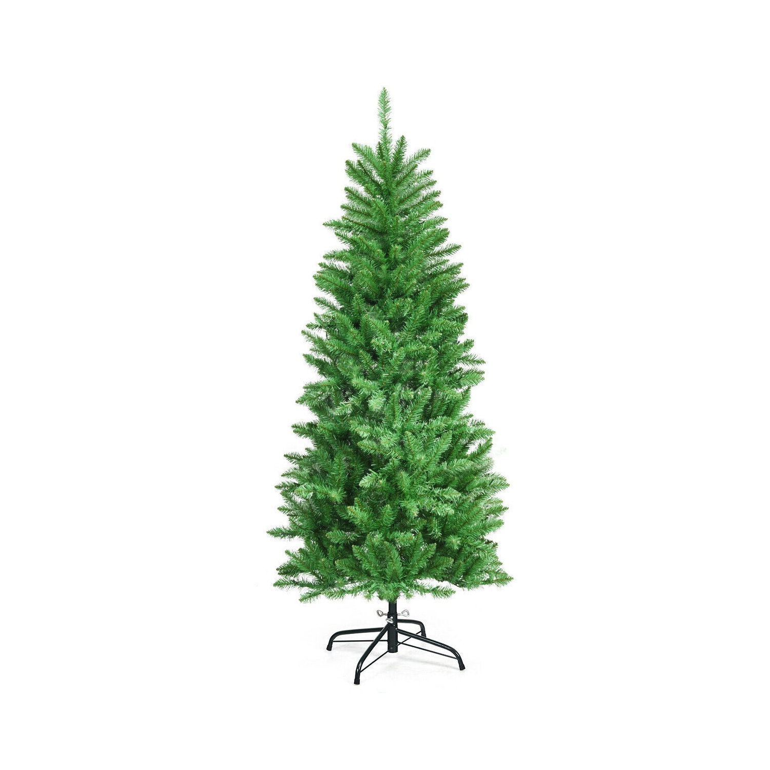 Arbre de Noël mince de 5 pi – Sapin artificiel illuminé avec 150 lumières