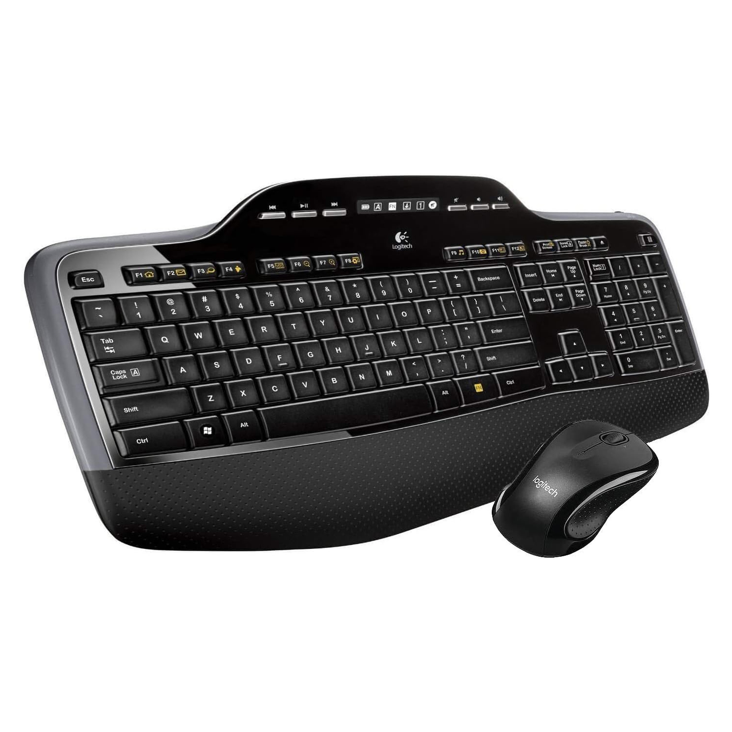 Refurbished - Logitech MK735 Wireless Keyboard and Mouse Combo, Full-Size Keyboard with Numpad, Hyperfast Scrolling Mouse (920-008666)