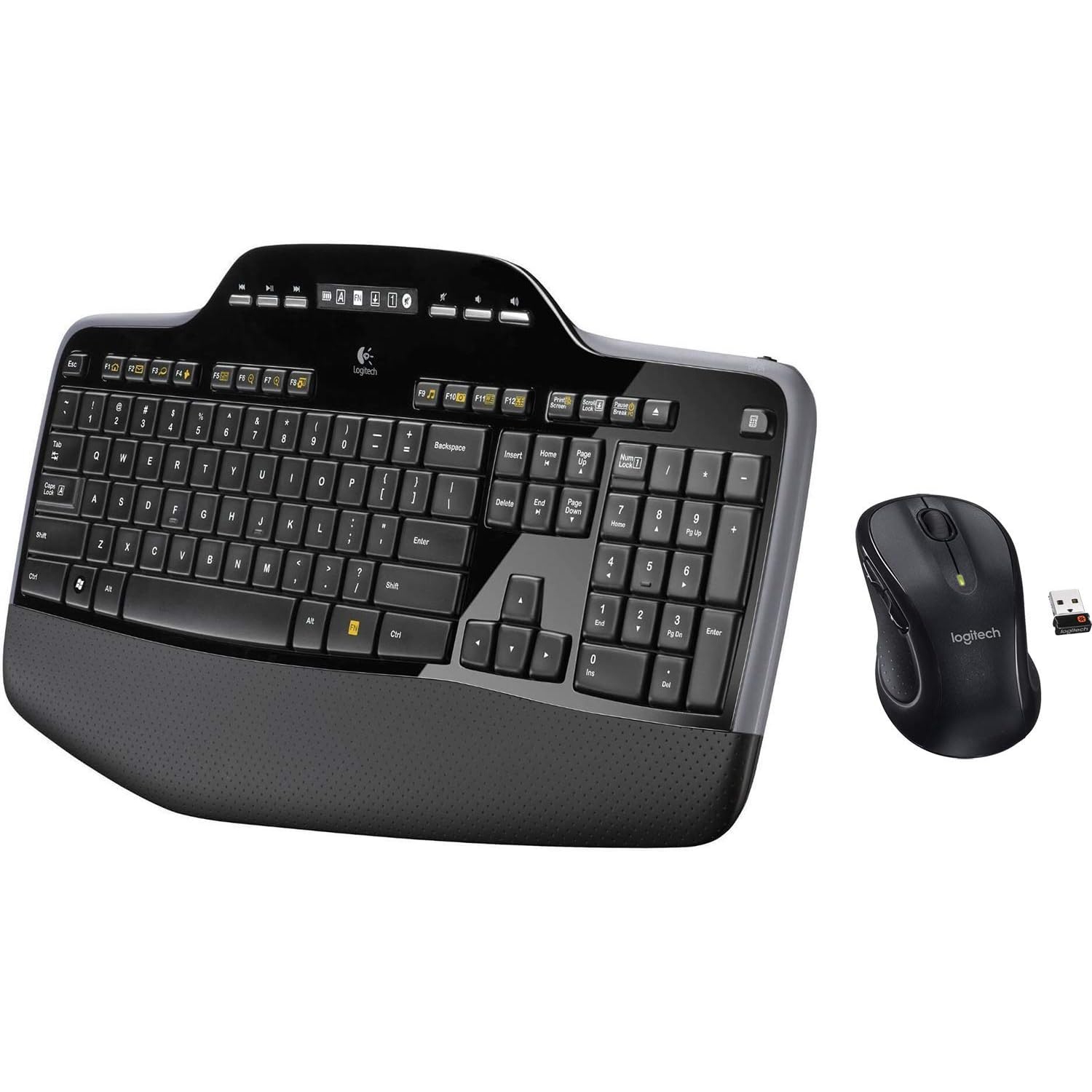 Refurbished - Logitech MK735 Wireless Keyboard and Mouse Combo, Full-Size Keyboard with Numpad, Hyperfast Scrolling Mouse (920-008666)