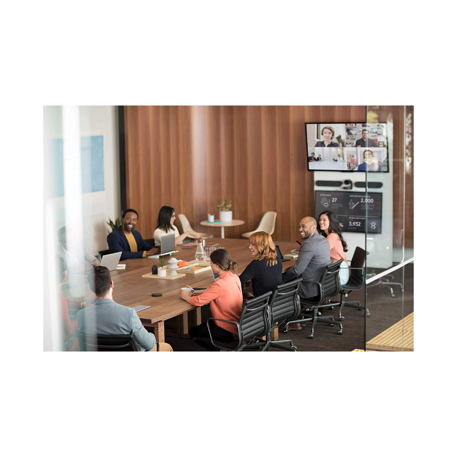 Open Box - Logitech Rally Wall Mountable Speaker System with Echo Cancellation, RightSound Technology, Anti-Vibration Enclosure, Front Room Audio