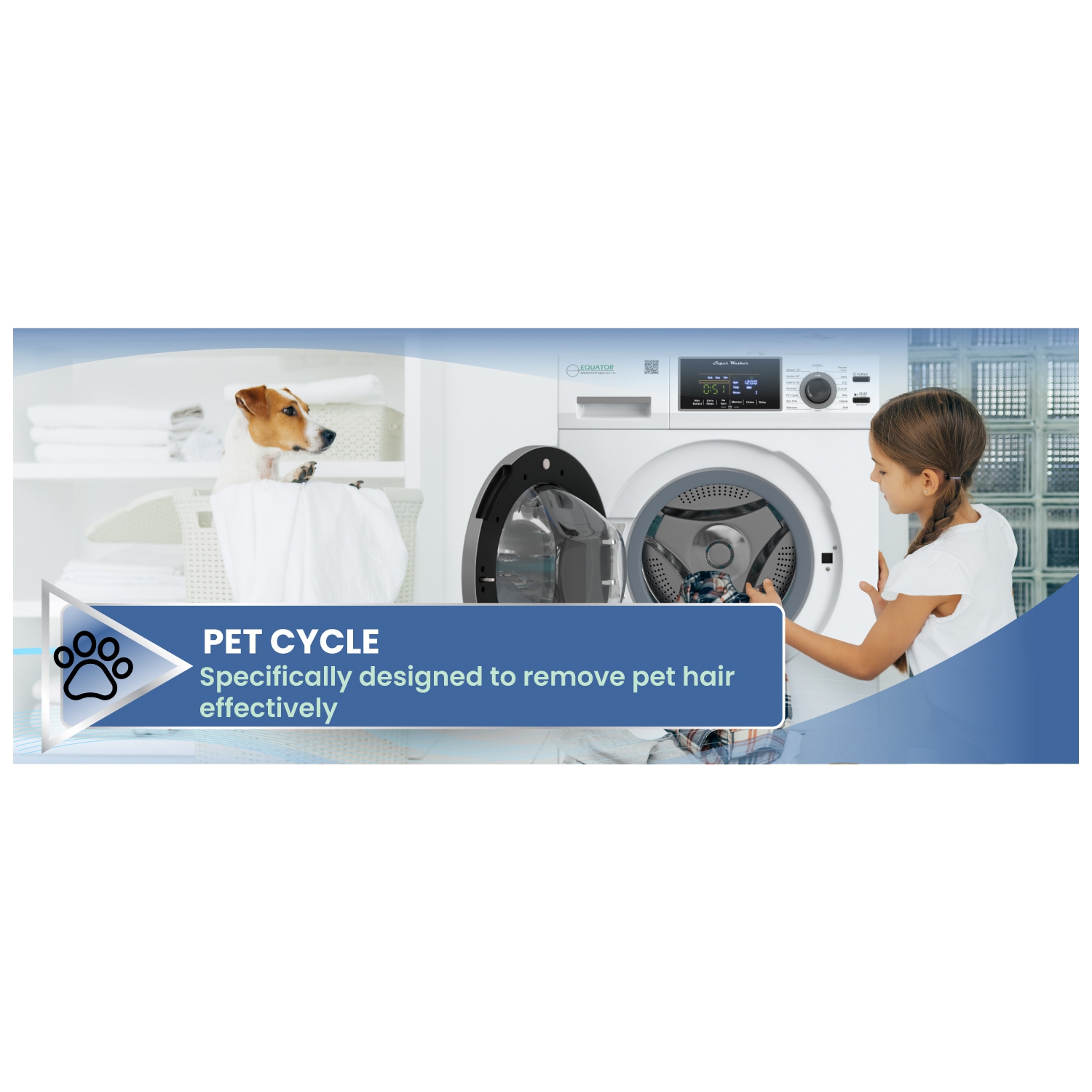 Duo laveuse-sécheuse Equator 18 lb Laveuse 1,9 pi3 + sécheuse ventilée 4 pi3 110&nbsp;V SIMPLE