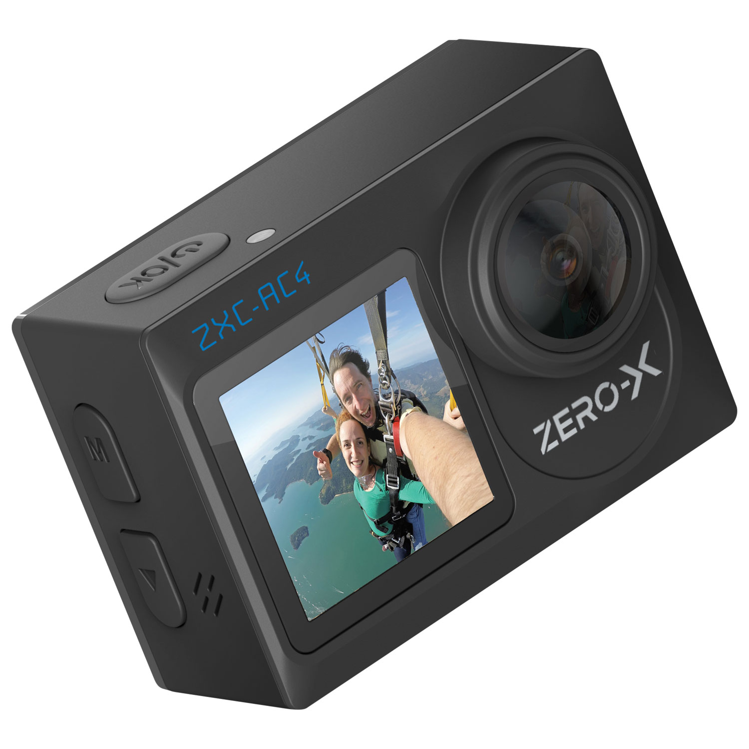Zero-X Waterproof 4K UHD Sports & Helmet Camera with Dual Display
