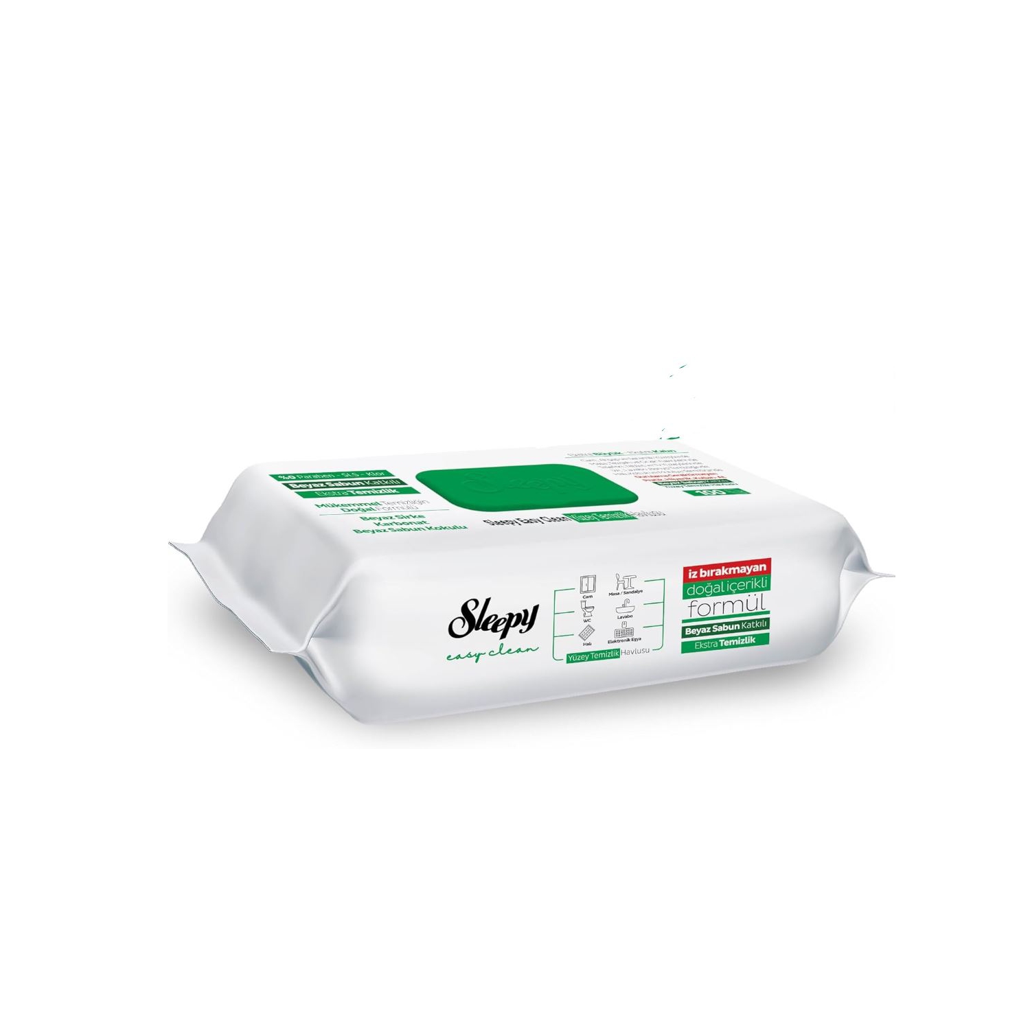 Sleepy, Easy Clean Surface Cleaning Towel 100pcs, Green