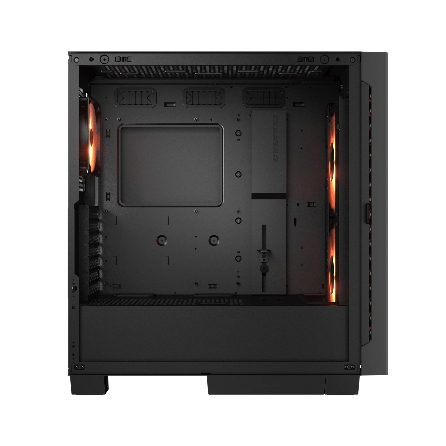 Cougar Airface ECO RGB Mid Tower ATX Computer Case, Tempered Glass Side Panel, 2 x 180mm 1 x 120mm ARGB Fan Pre-Installed, Black