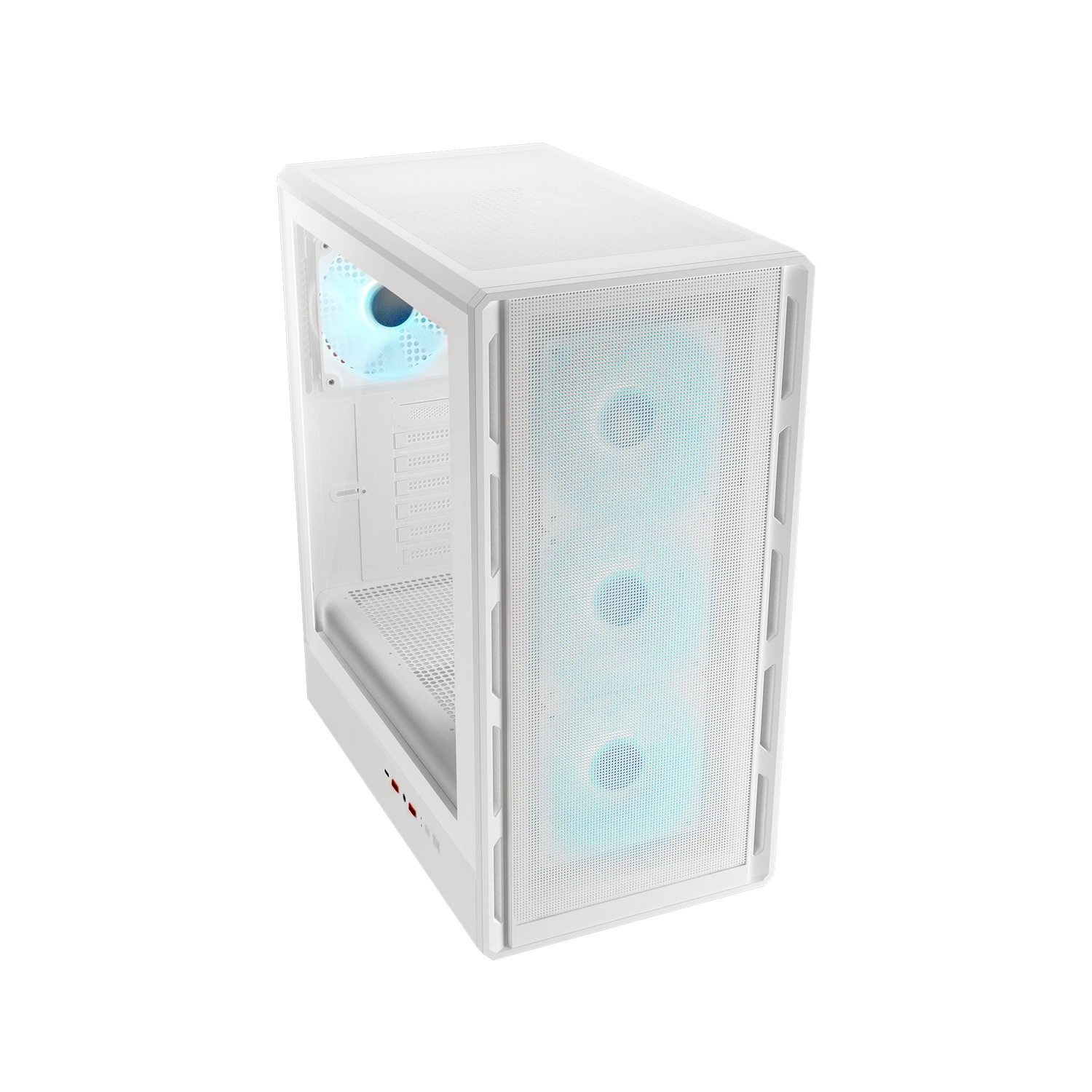 Cougar Airface Pure Pro Mid Tower ATX Computer Case, Tempered Glass Side Panel, 4 x 120mm RGB Fan Pre-Installed, White