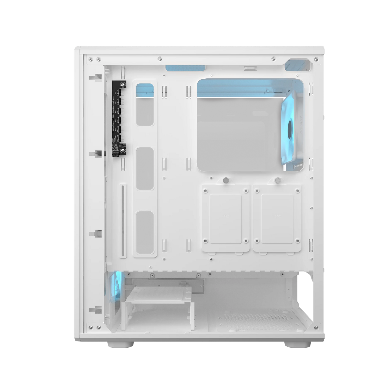 Cougar Airface Pure Pro Mid Tower ATX Computer Case, Tempered Glass Side Panel, 4 x 120mm RGB Fan Pre-Installed, White