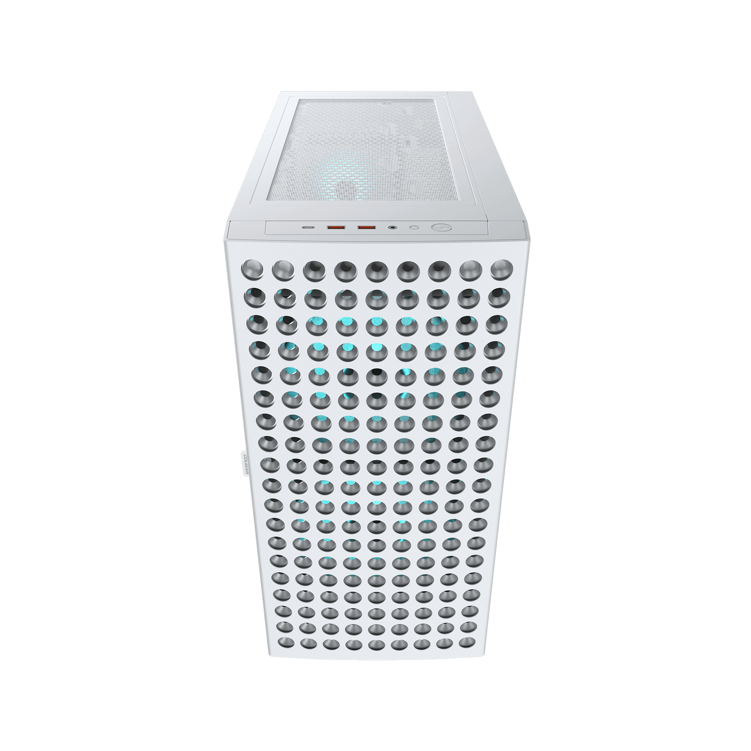 Cougar Airface ECO RGB Mid Tower ATX Computer Case, Tempered Glass Side Panel, 2 x 180mm 1 x 120mm ARGB Fan Pre-Installed, White