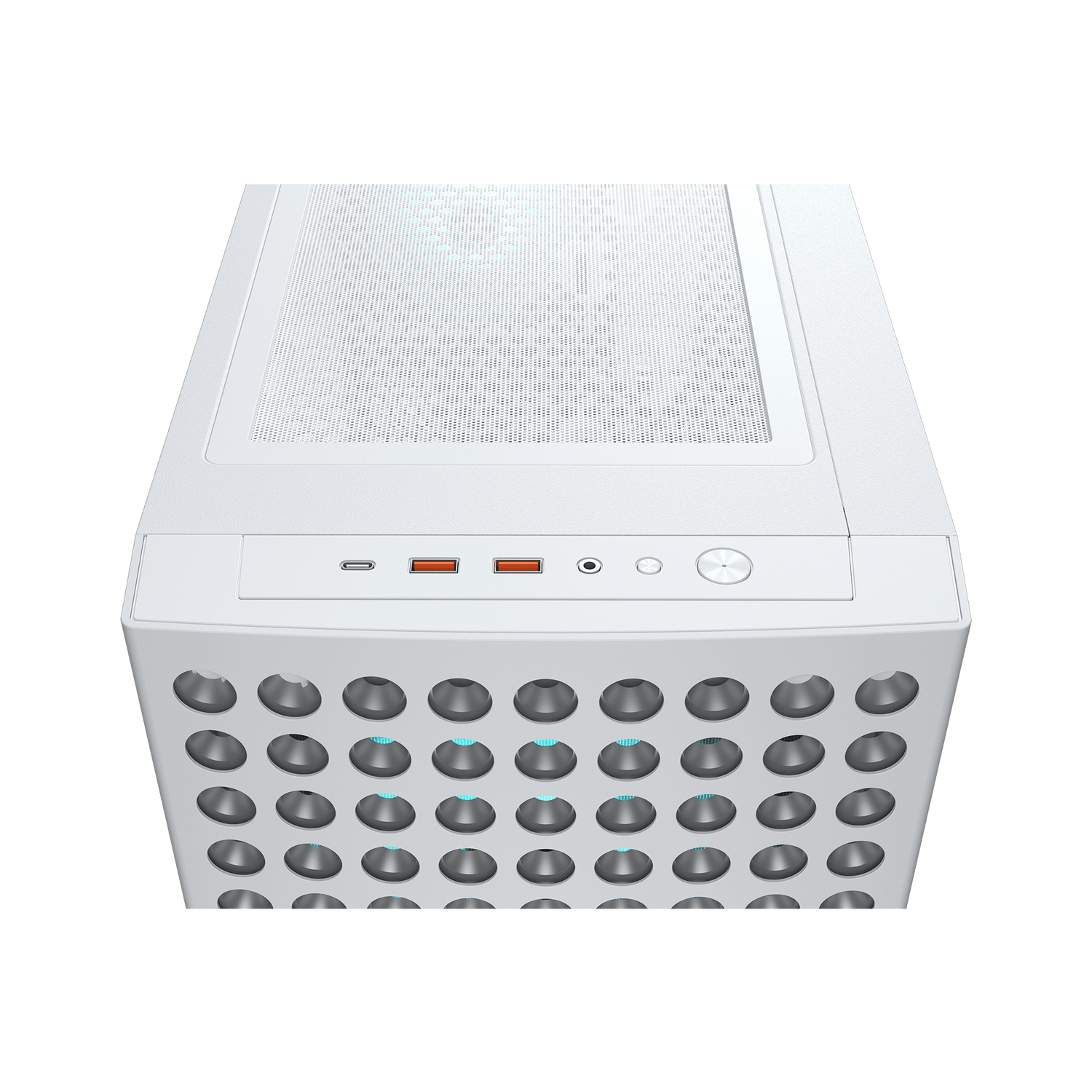 Cougar Airface ECO RGB Mid Tower ATX Computer Case, Tempered Glass Side Panel, 2 x 180mm 1 x 120mm ARGB Fan Pre-Installed, White