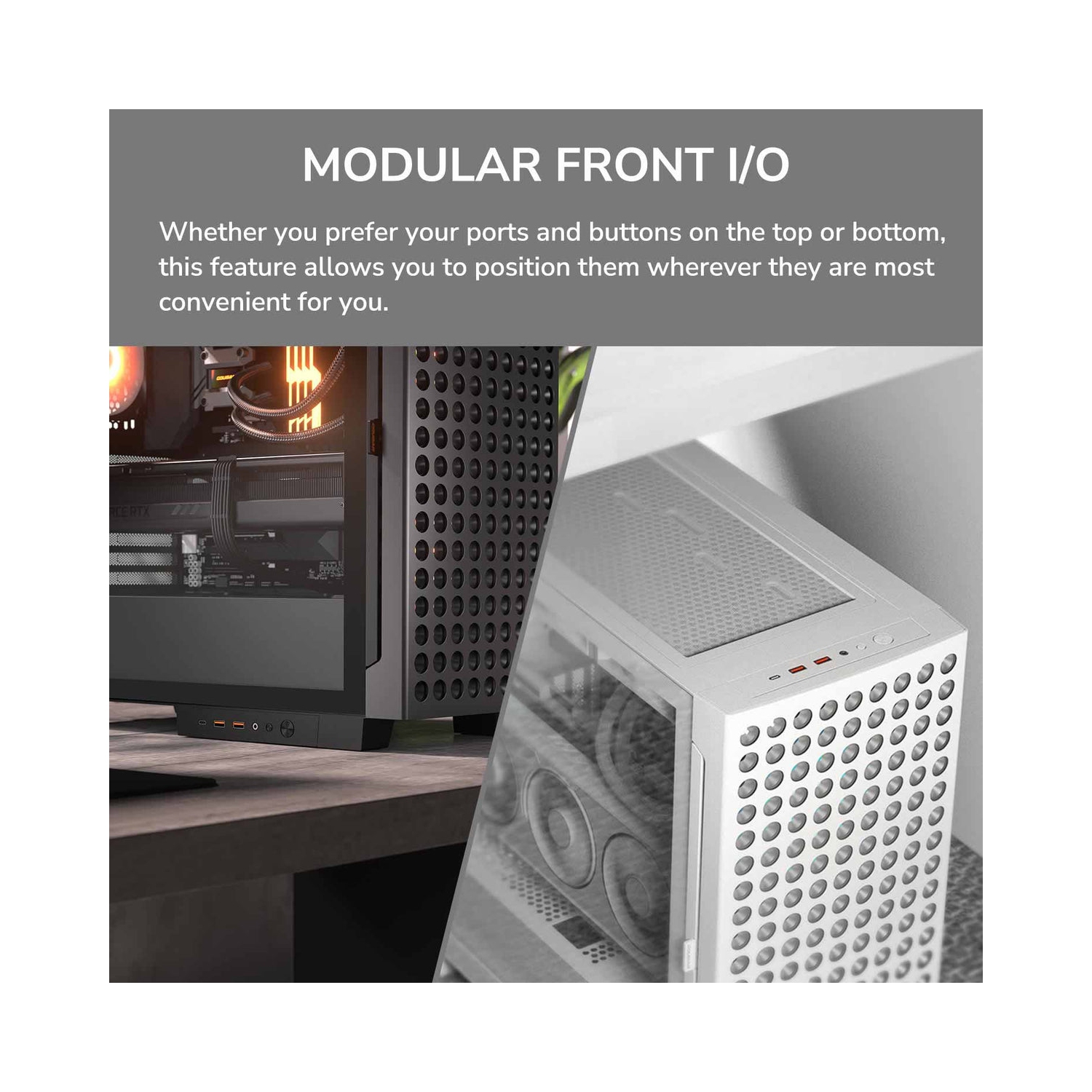 Cougar Airface ECO RGB Mid Tower ATX Computer Case, Tempered Glass Side Panel, 2 x 180mm 1 x 120mm ARGB Fan Pre-Installed, White