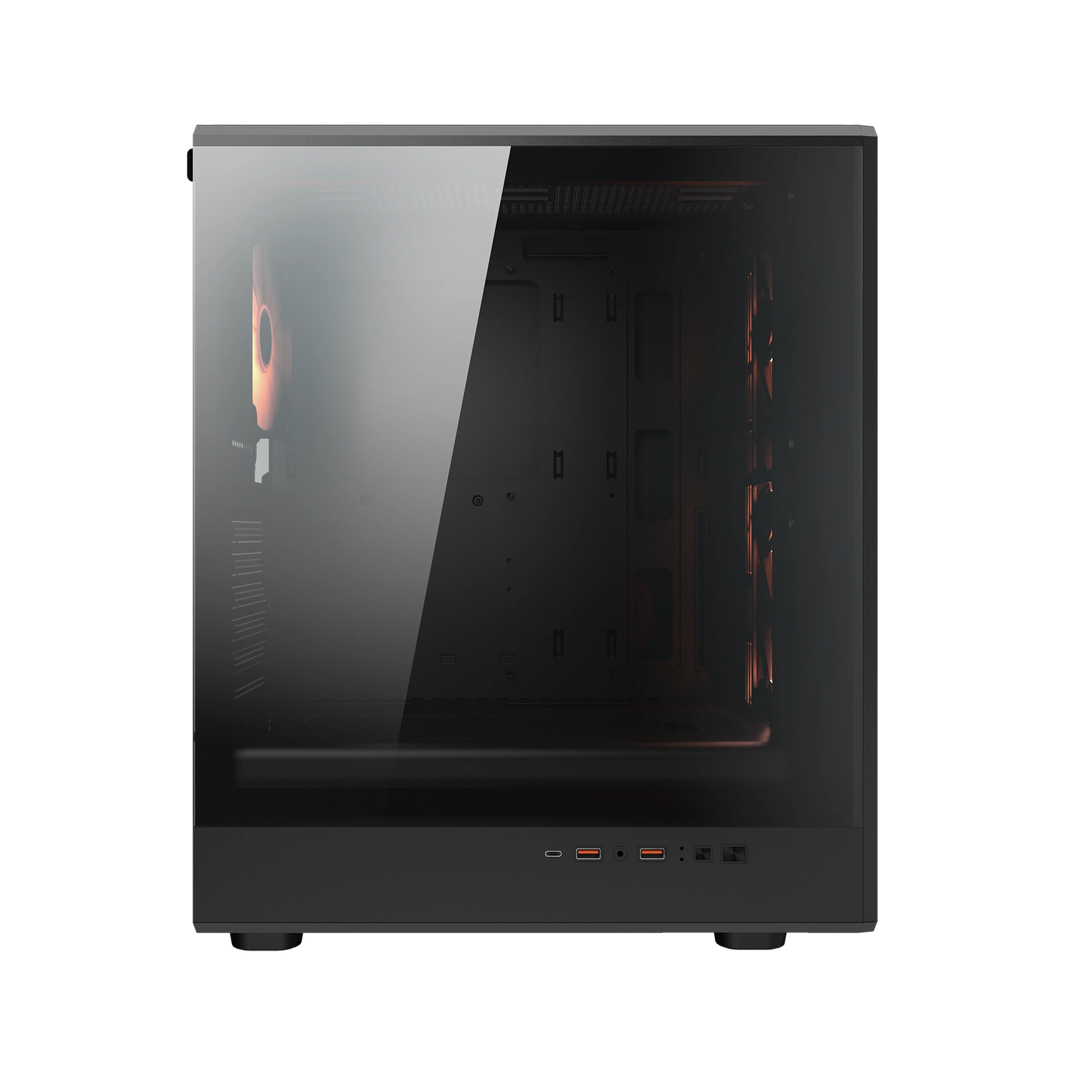 Cougar Airface Pure Pro Mid Tower ATX Computer Case, Tempered Glass Side Panel, 4 x 120mm RGB Fan Pre-Installed, Black