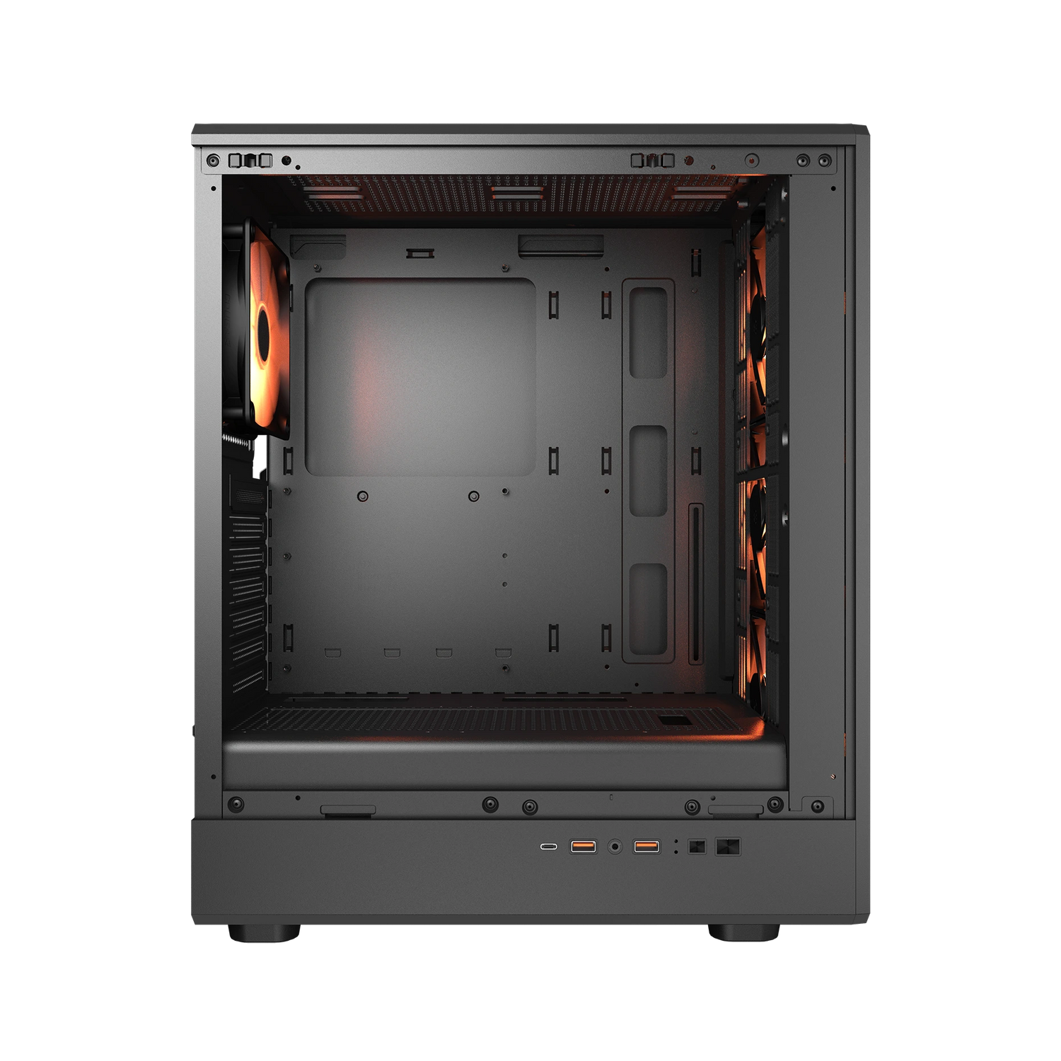 Cougar Airface Pure Pro Mid Tower ATX Computer Case, Tempered Glass Side Panel, 4 x 120mm RGB Fan Pre-Installed, Black